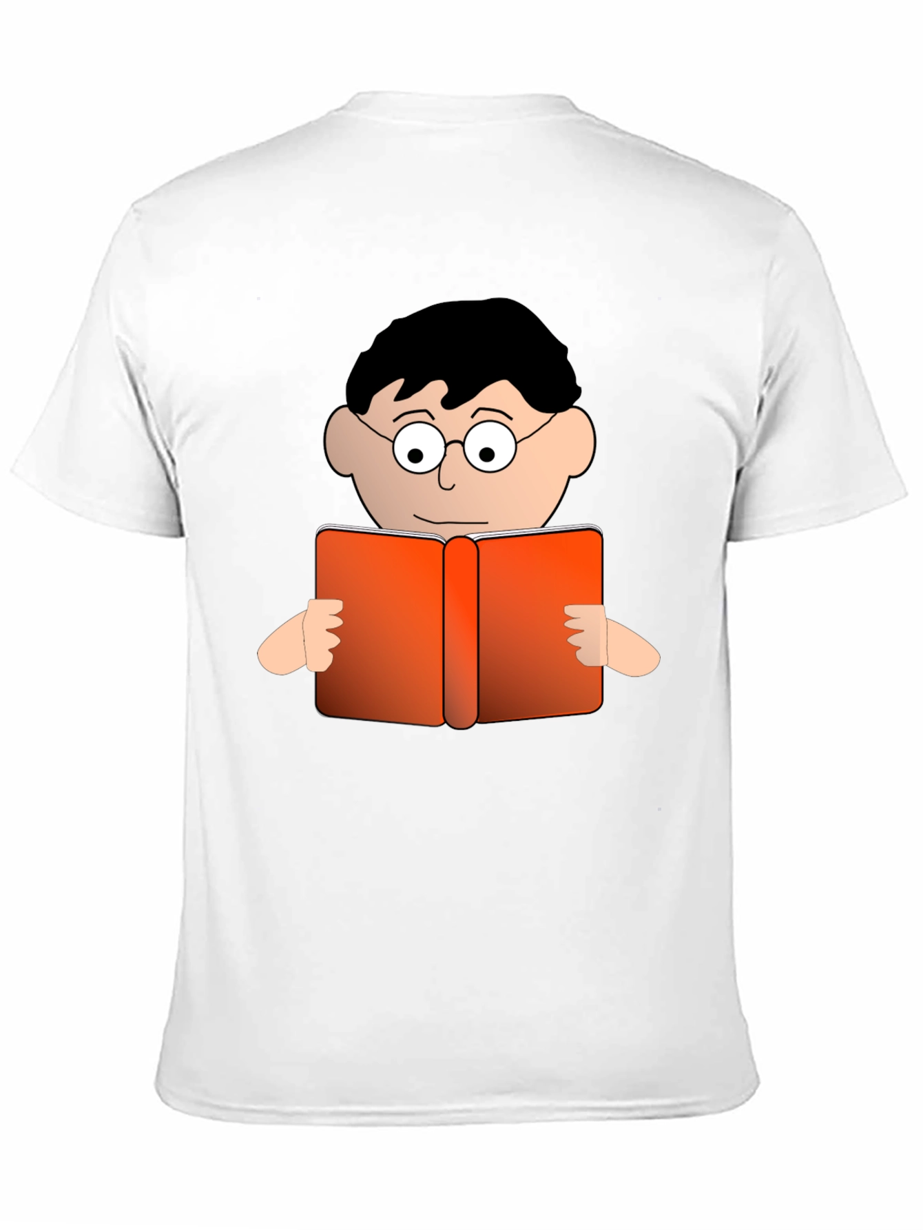 Cartoon Reader Black T-Shirt