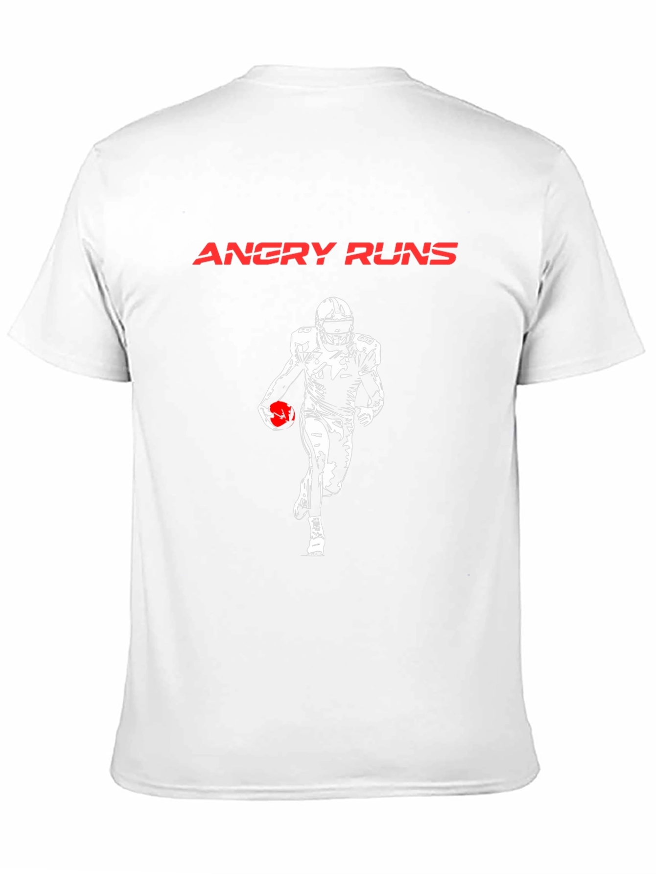 Angry Runs Football T-Shirt - Black