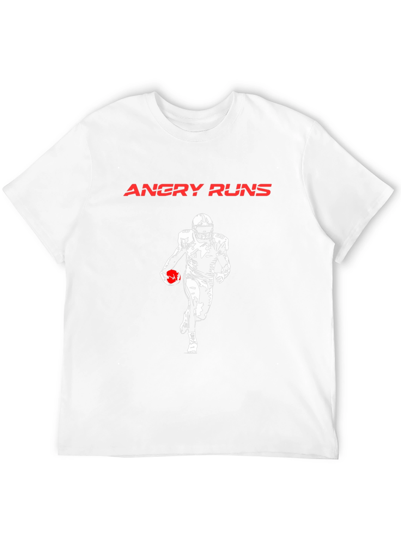 Angry Runs Football T-Shirt - Black