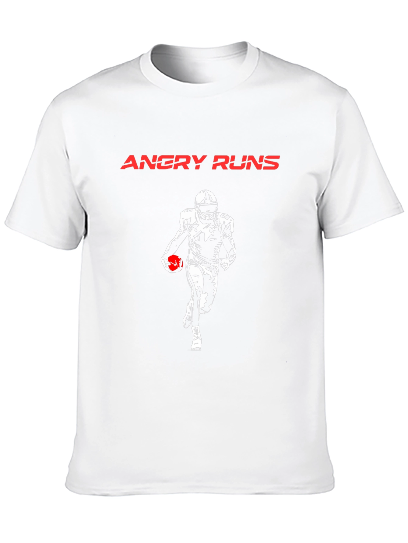Angry Runs Football T-Shirt - Black