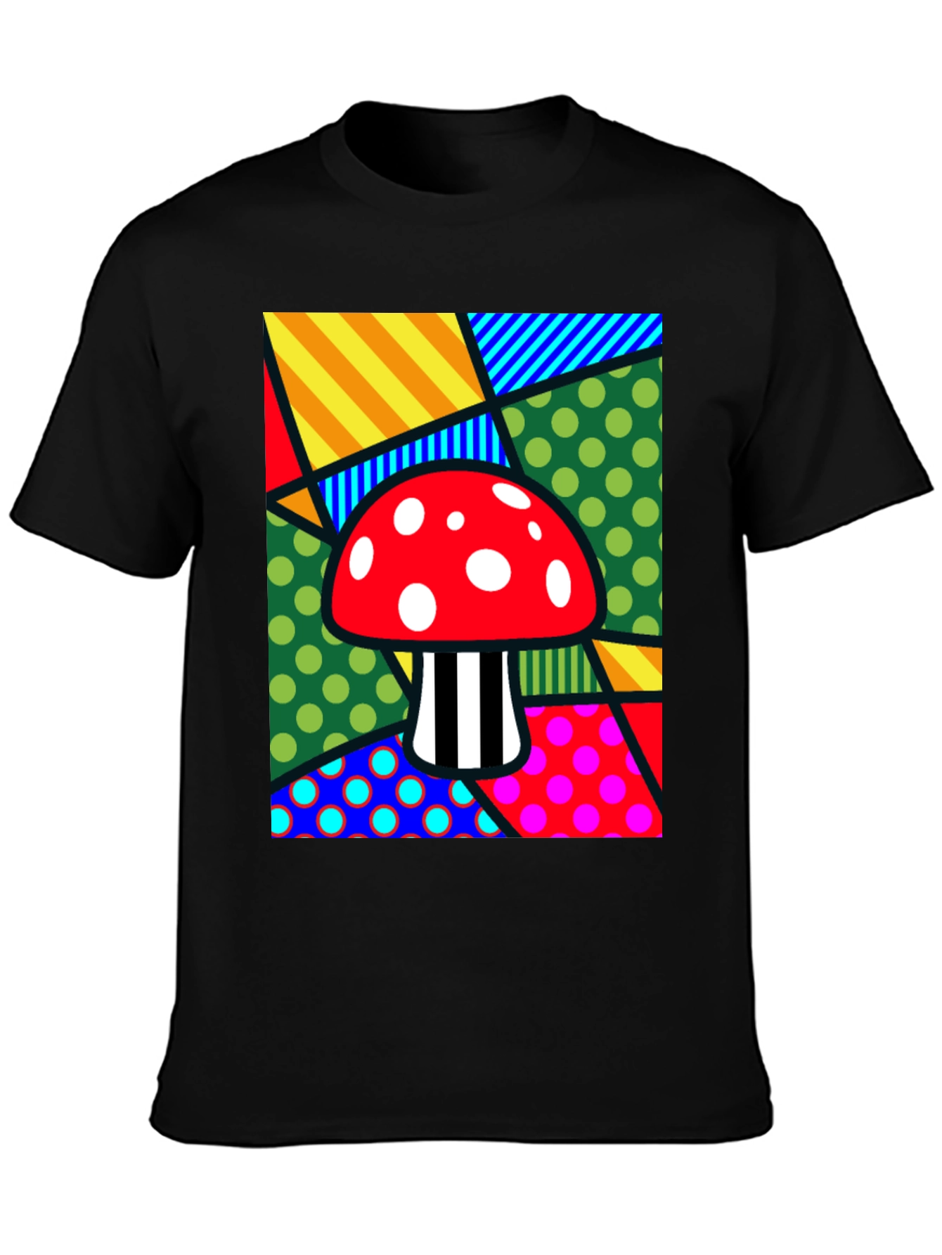 Funky Mushroom T-Shirt - Abstract Pop Art Design