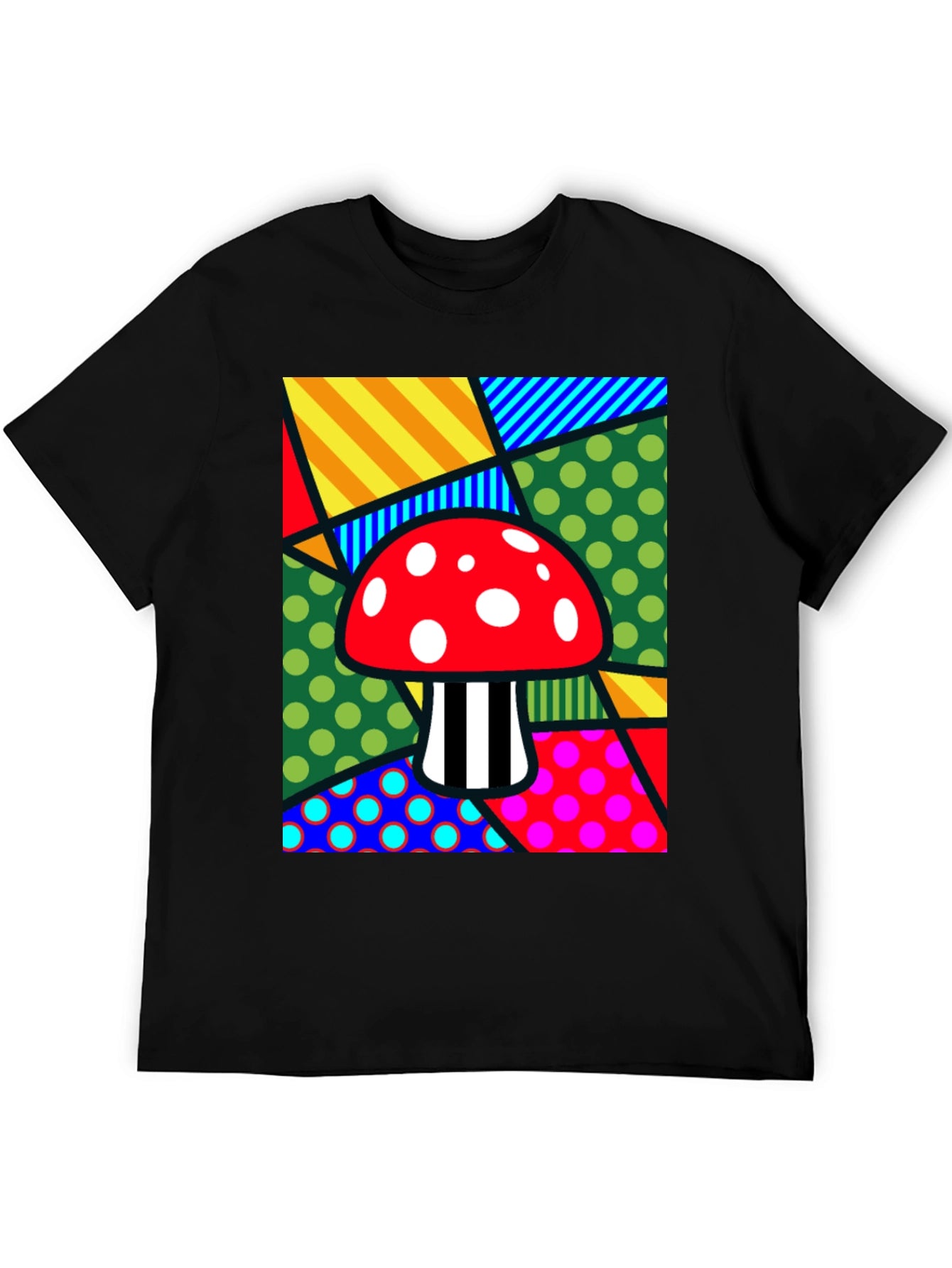 Funky Mushroom T-Shirt - Abstract Pop Art Design
