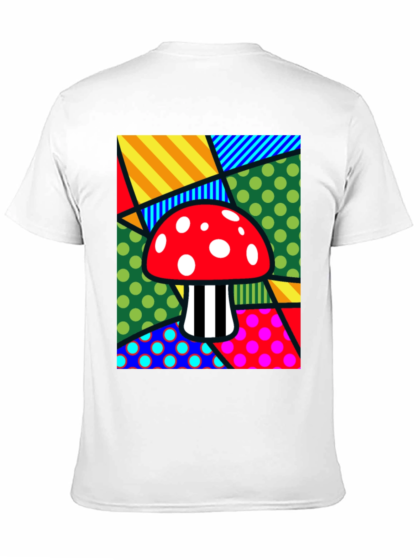 Funky Mushroom T-Shirt - Abstract Pop Art Design