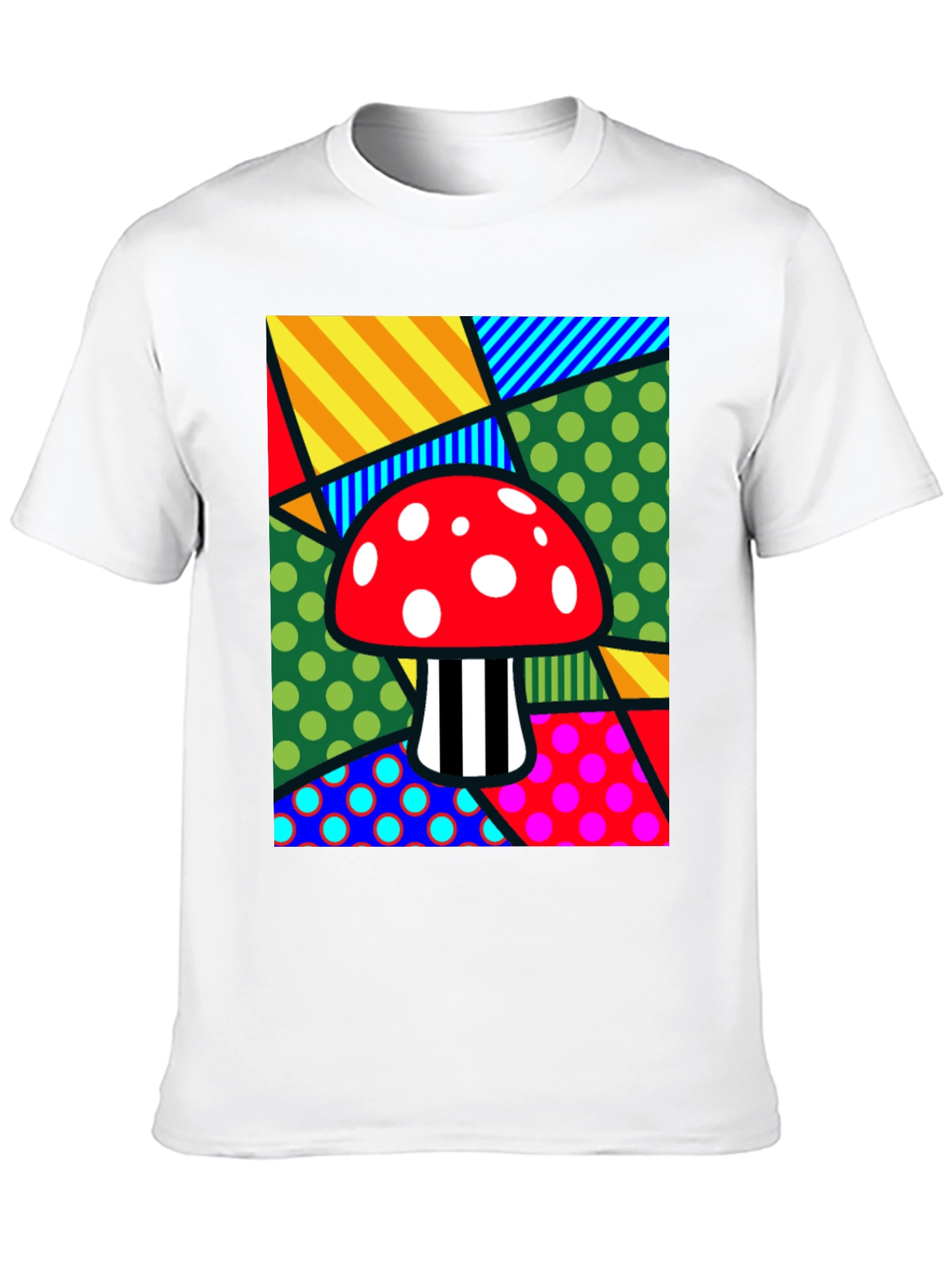 Funky Mushroom T-Shirt - Abstract Pop Art Design