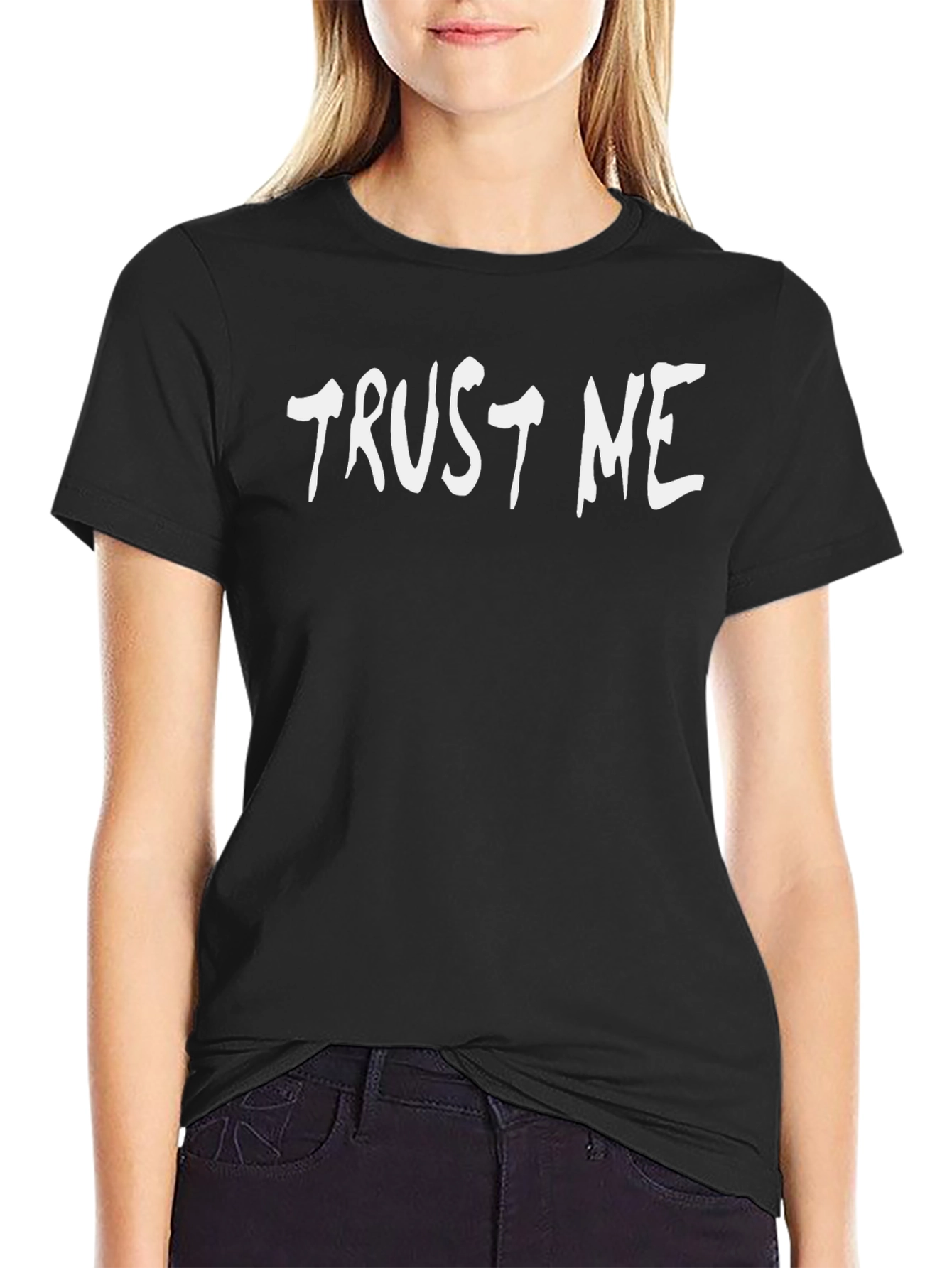 Trust Me Black Graphic T-Shirt