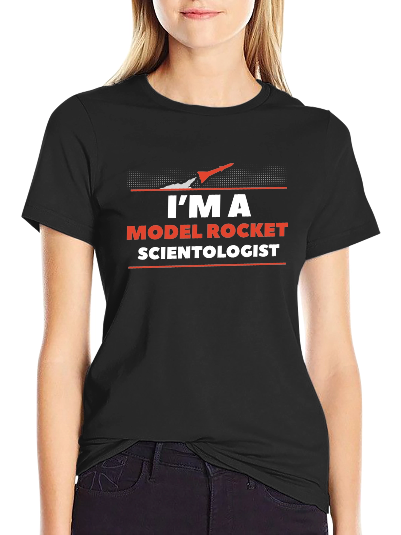 Im a Model Rocket Scientist Black T-Shirt