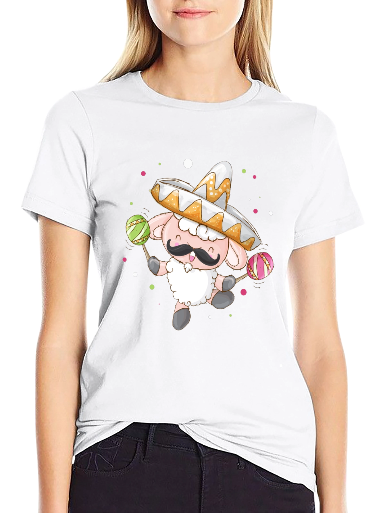 Fiesta Sheep T-Shirt - Playful Cinco de Mayo Style