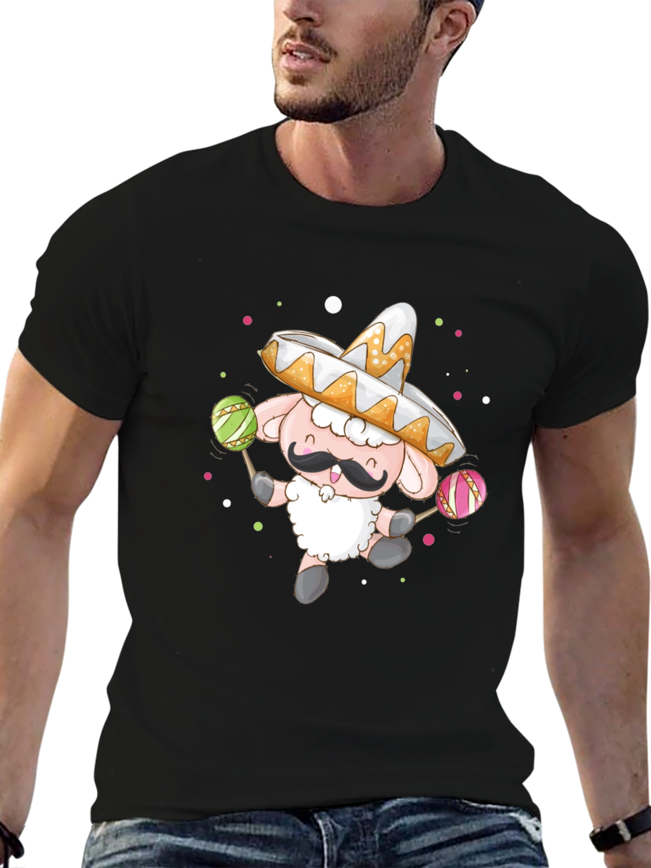 Fiesta Sheep T-Shirt - Playful Cinco de Mayo Style