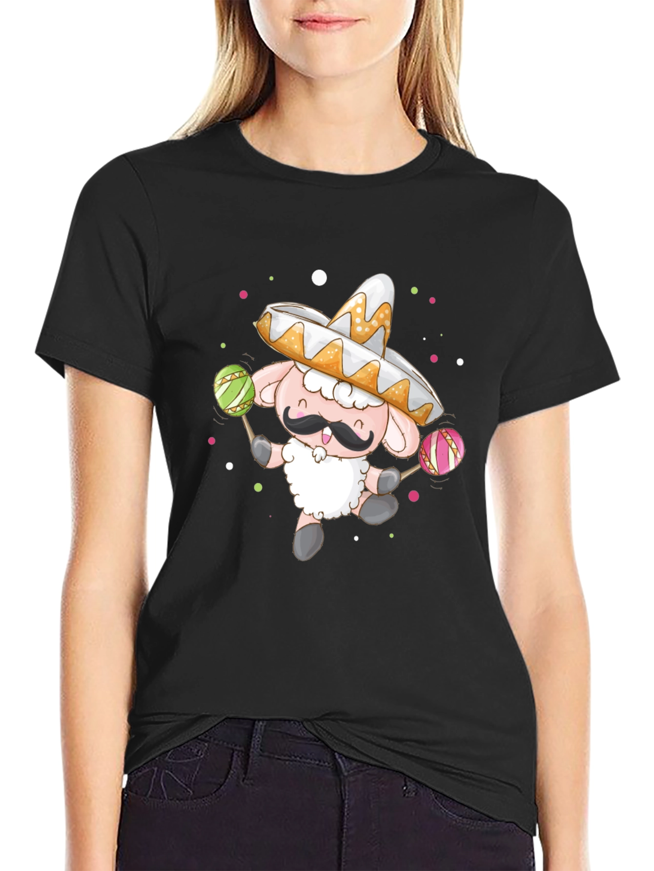 Fiesta Sheep T-Shirt - Playful Cinco de Mayo Style