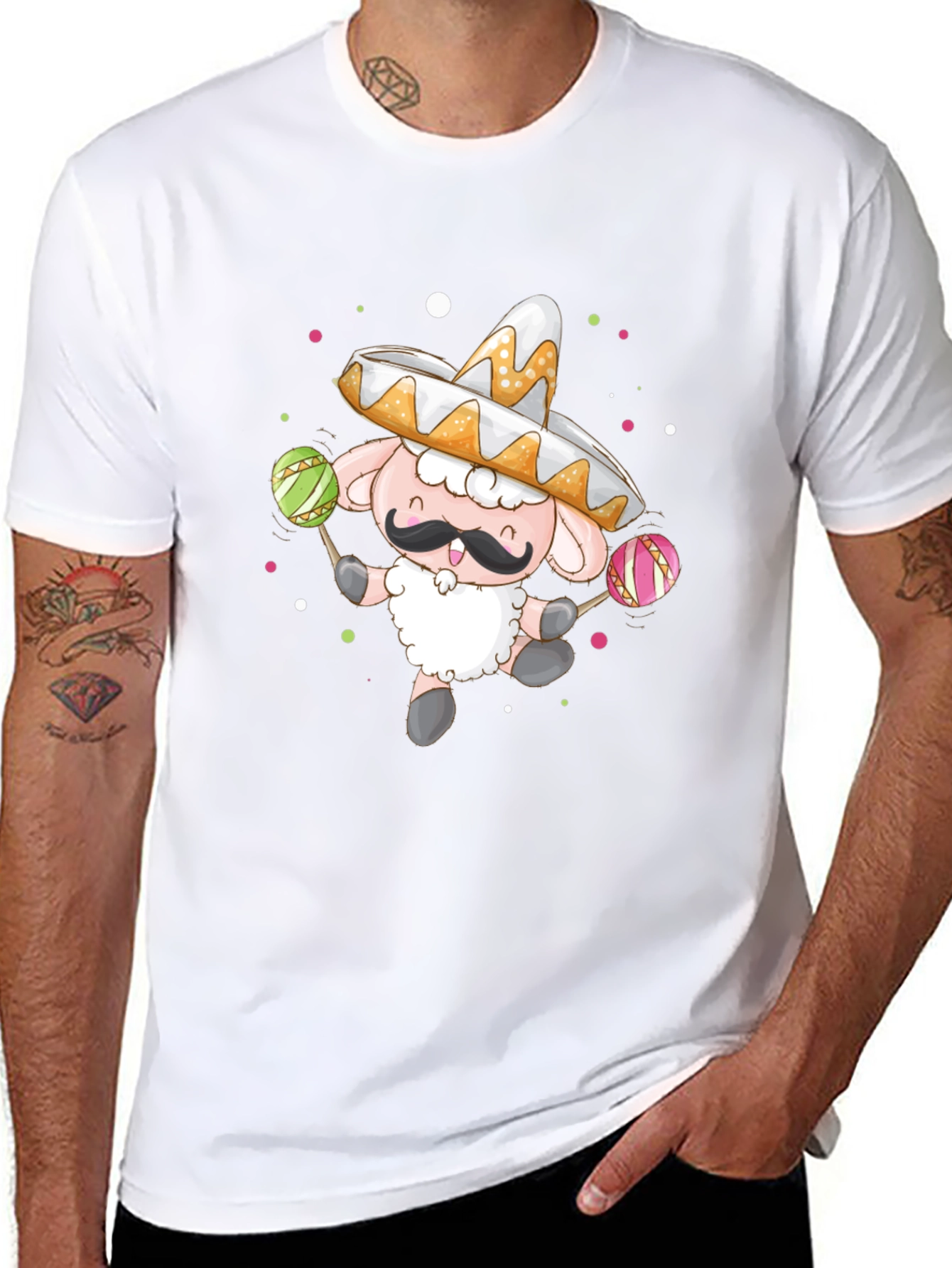 Fiesta Sheep T-Shirt - Playful Cinco de Mayo Style