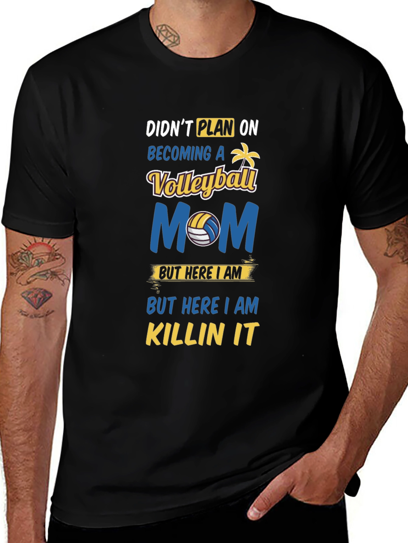 Volleyball Mom Graphic T-Shirt - Killin It!