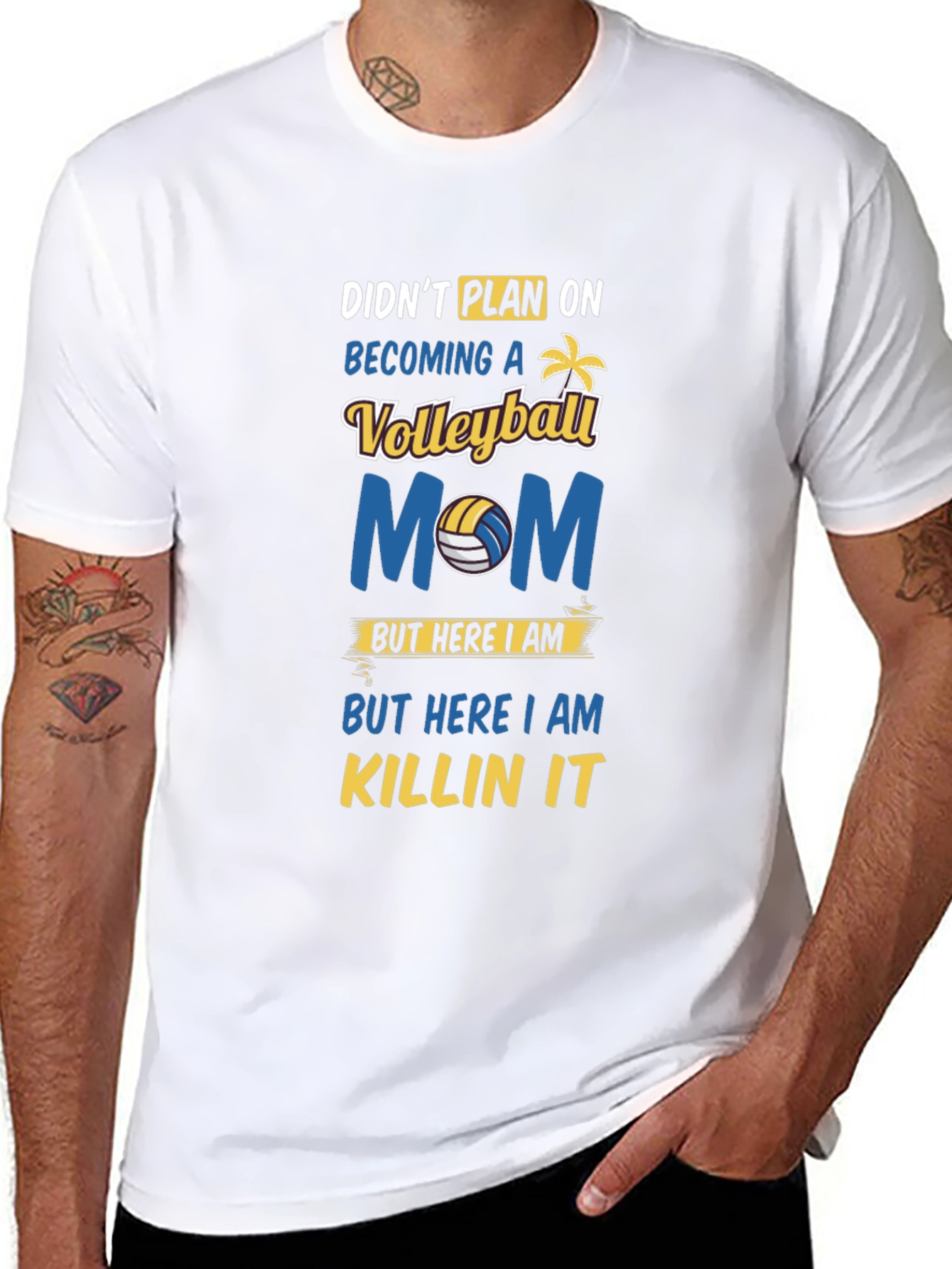 Volleyball Mom Graphic T-Shirt - Killin It!