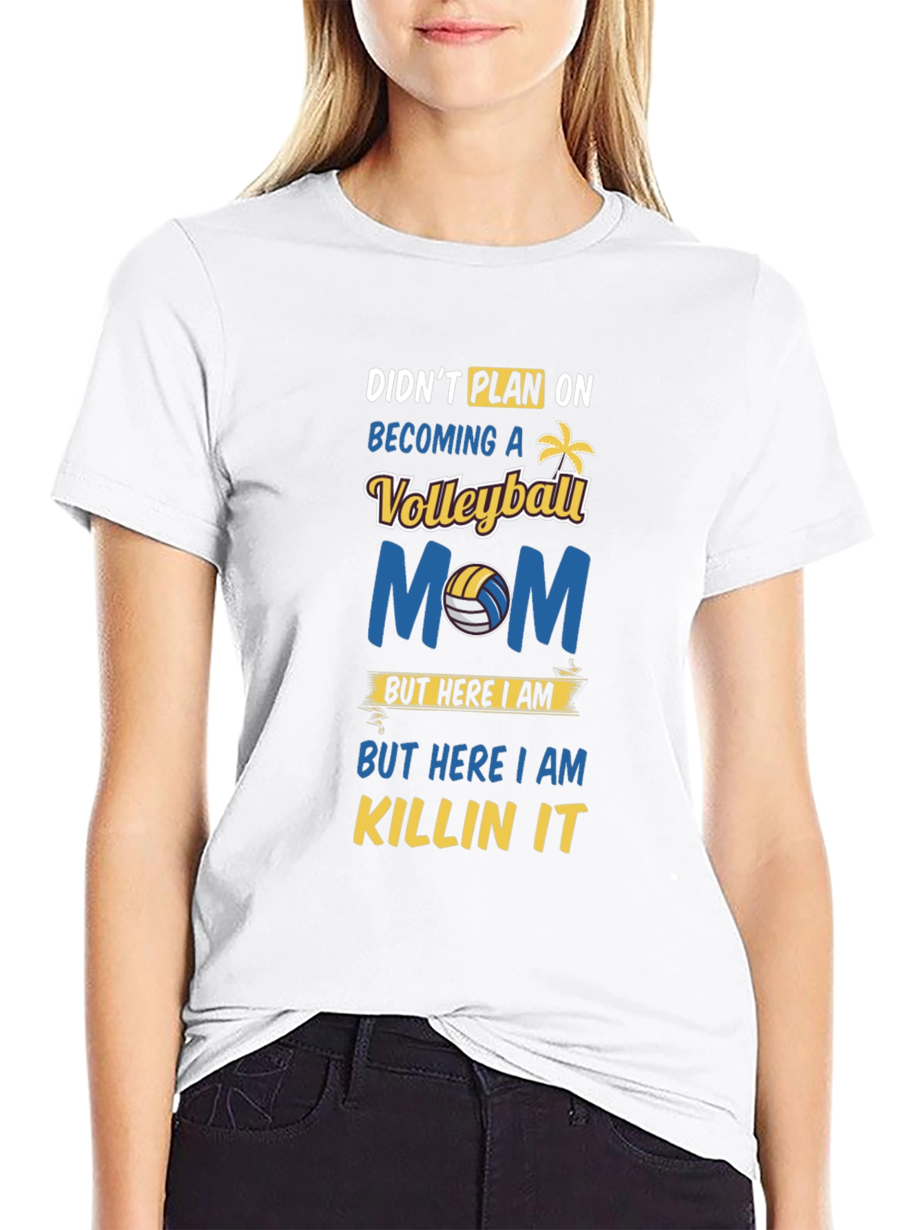 Volleyball Mom Graphic T-Shirt - Killin It!