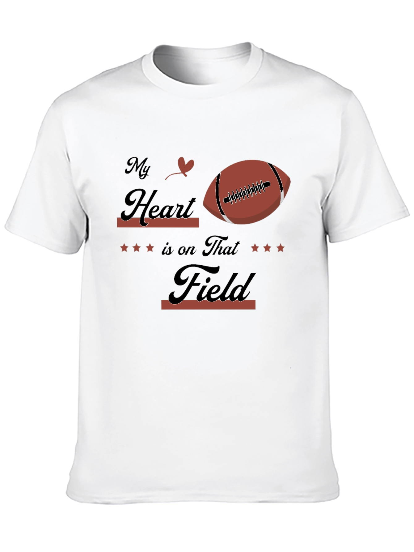 My Heart Is On That Field Football Graphic Tee