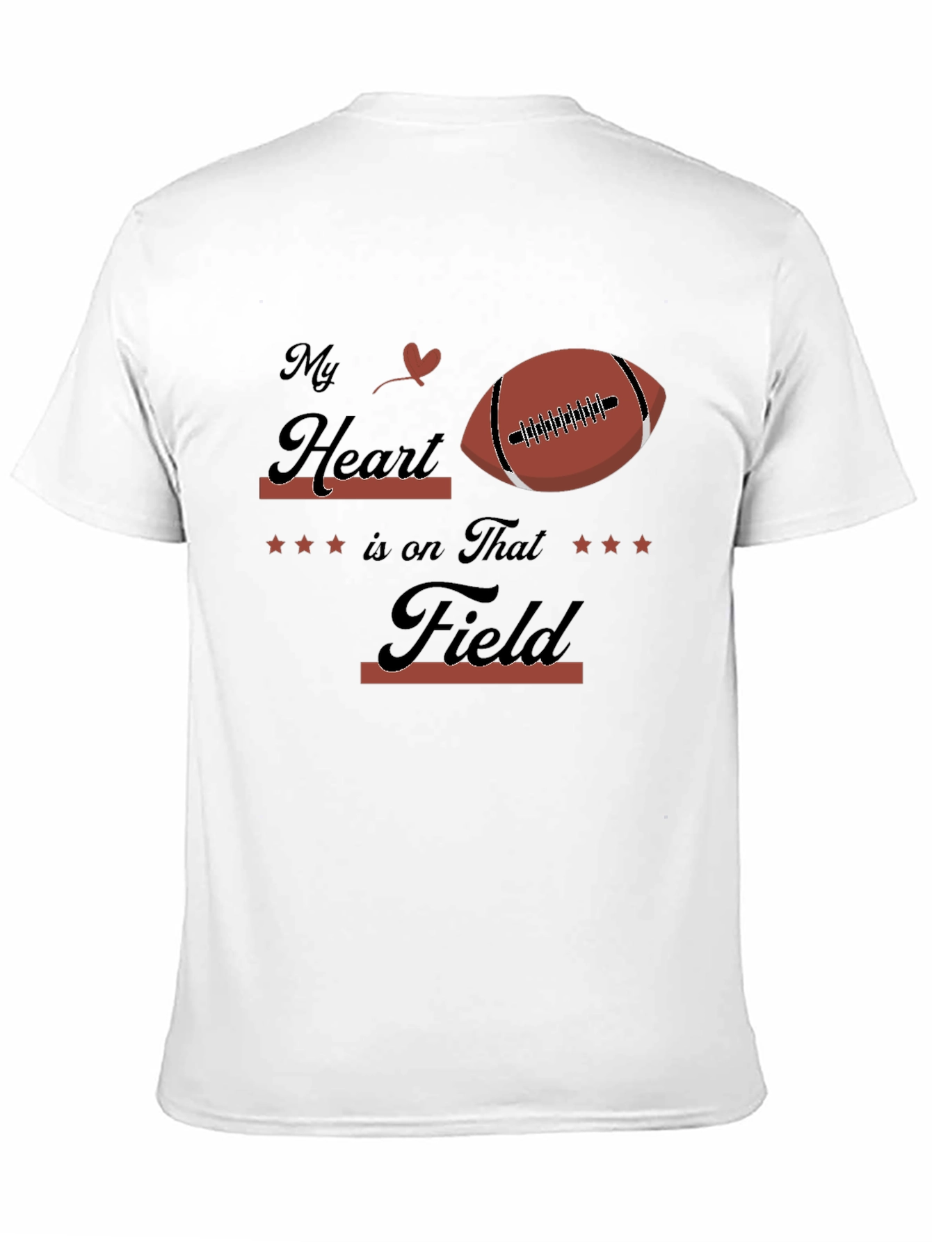 My Heart Is On That Field Football Graphic Tee