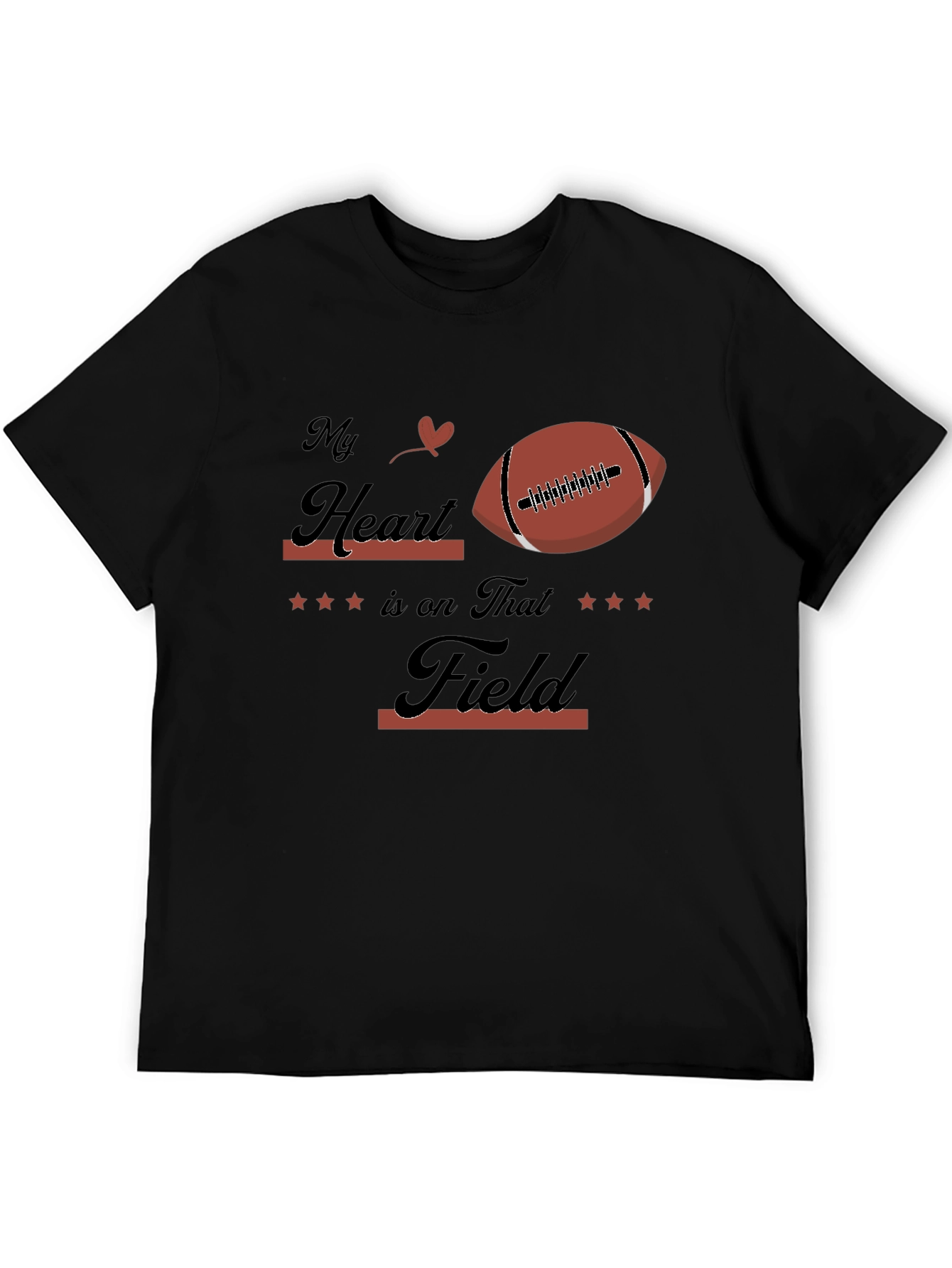 My Heart Is On That Field Football Graphic Tee