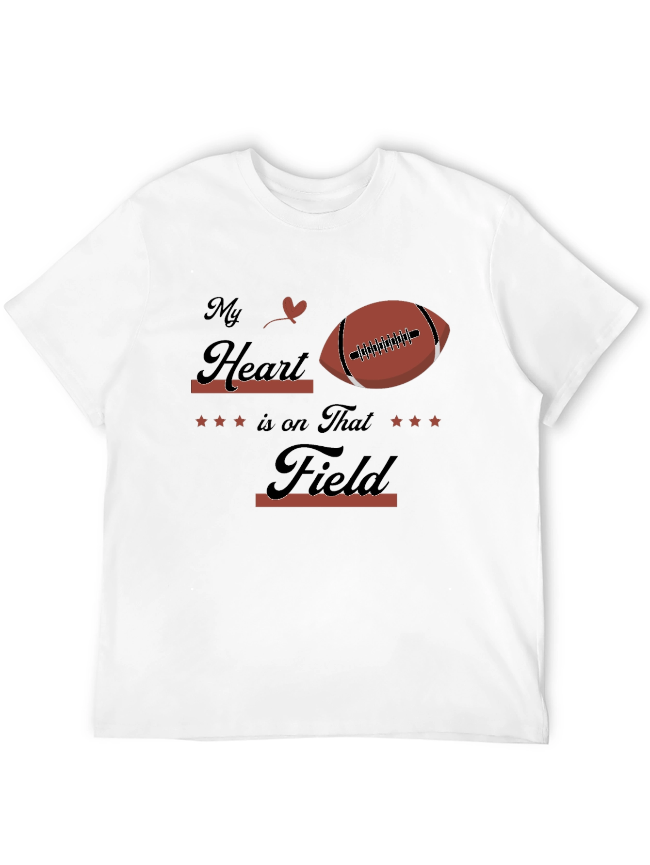 My Heart Is On That Field Football Graphic Tee