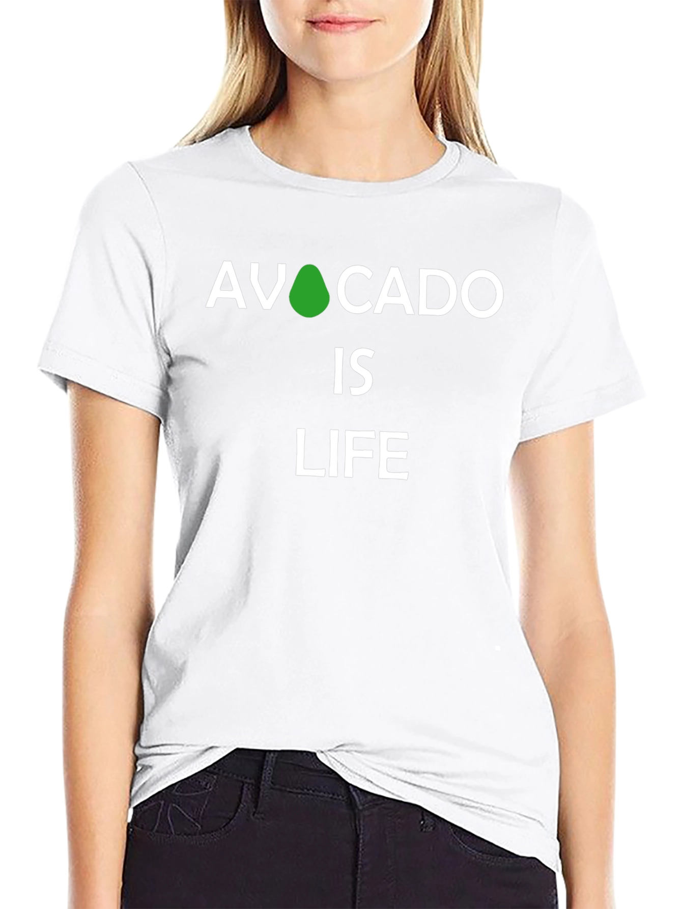 Avocado Is Life Graphic T-Shirt - Black