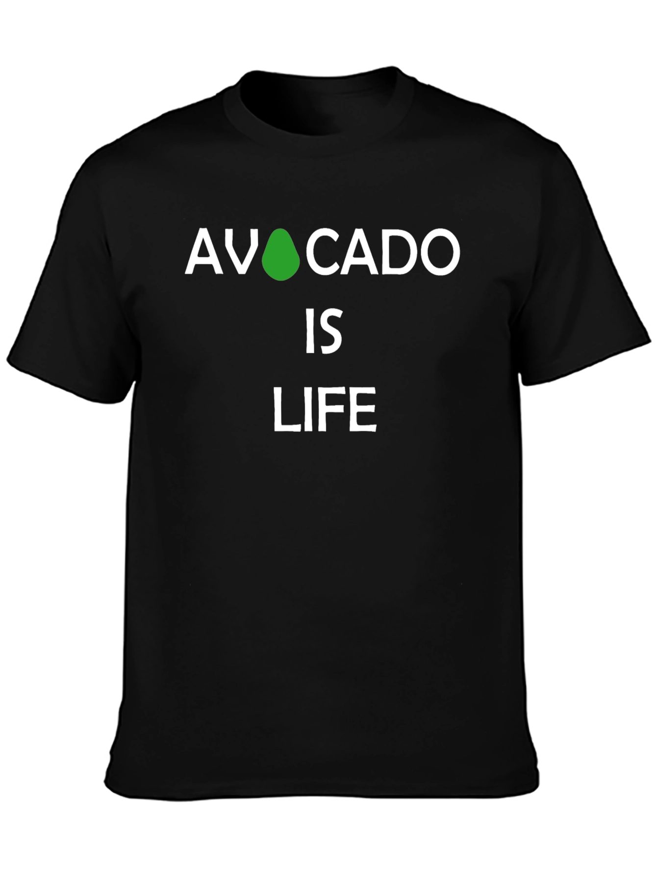Avocado Is Life Graphic T-Shirt - Black