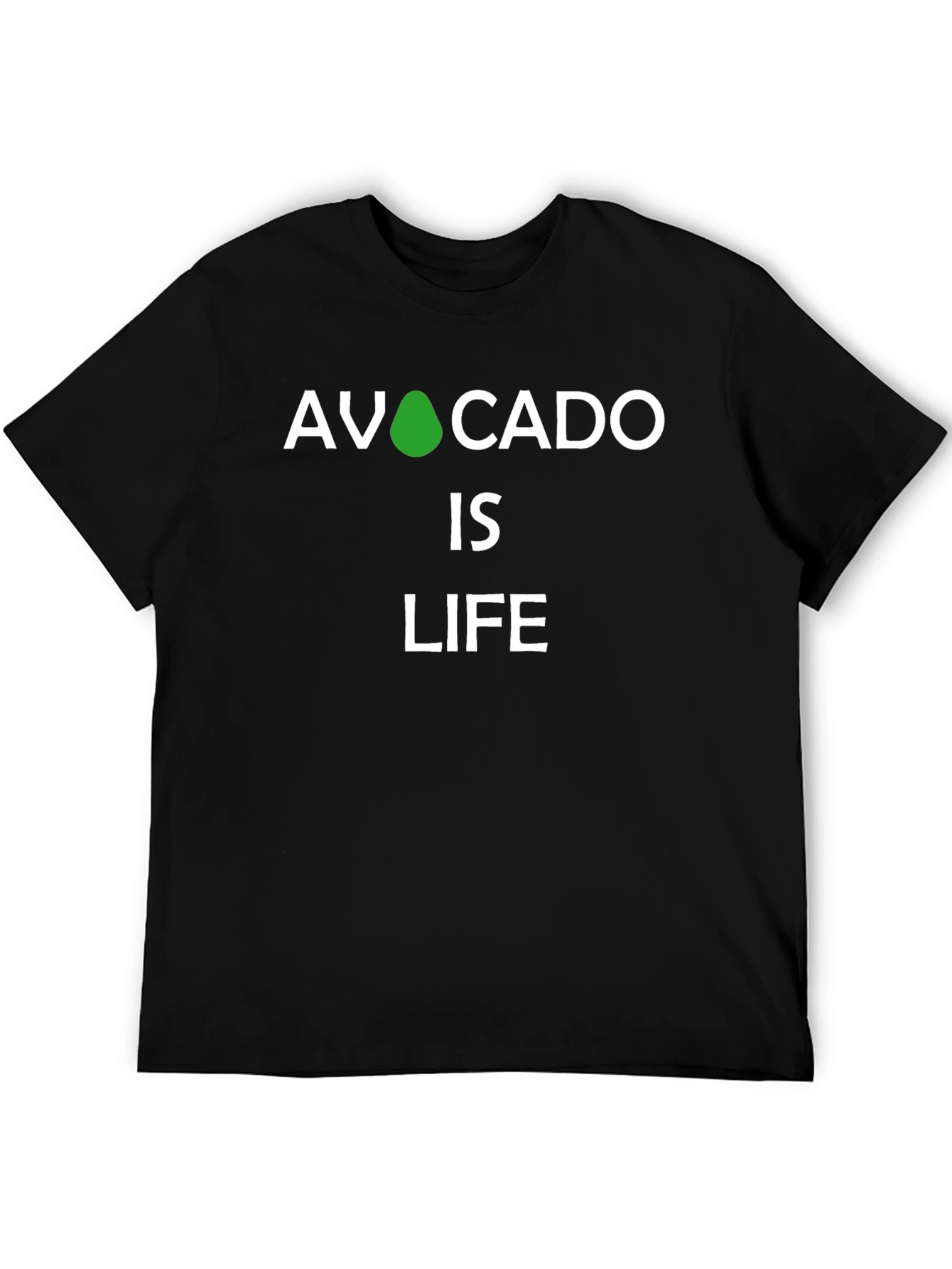 Avocado Is Life Graphic T-Shirt - Black
