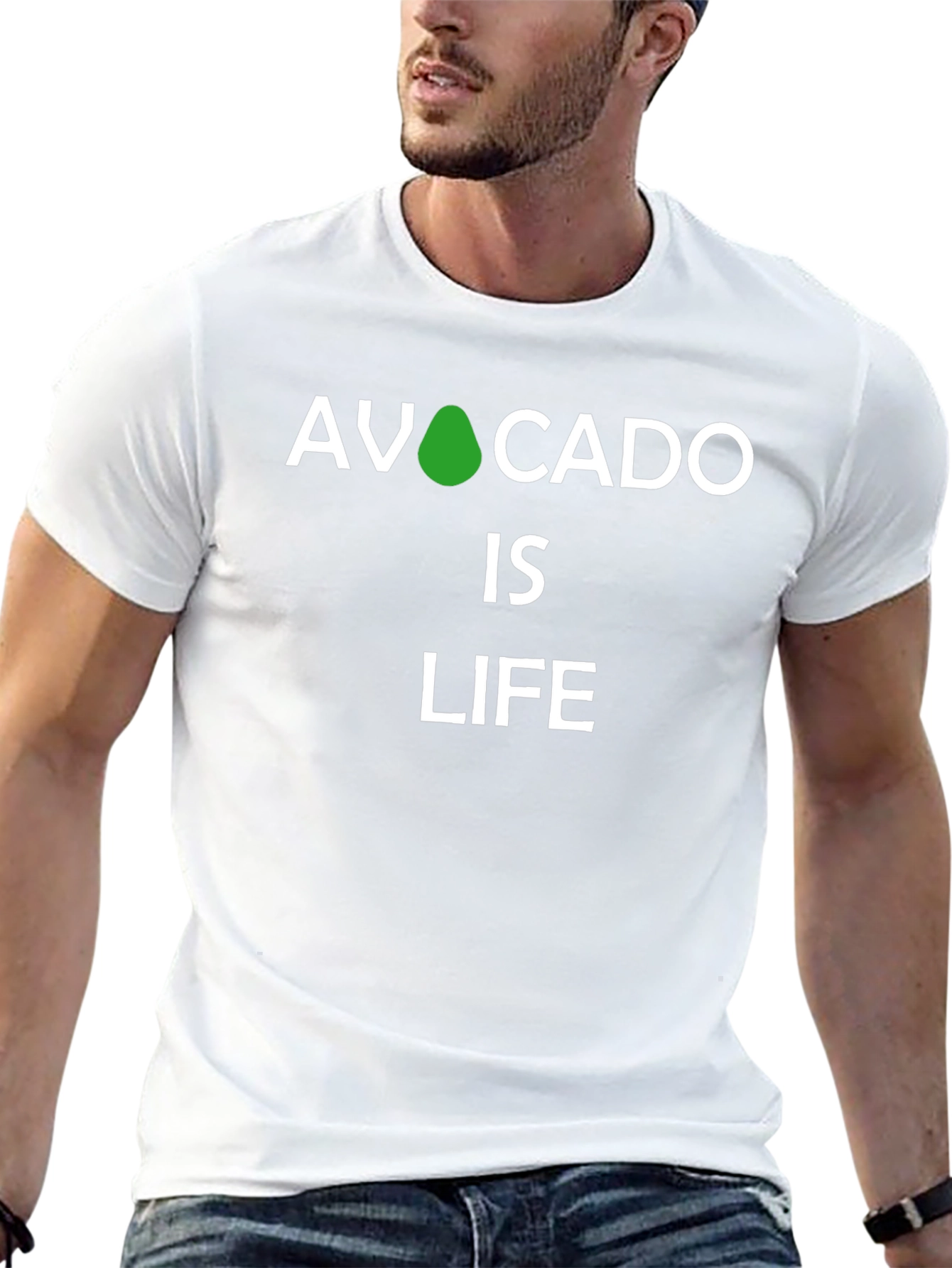 Avocado Is Life Graphic T-Shirt - Black