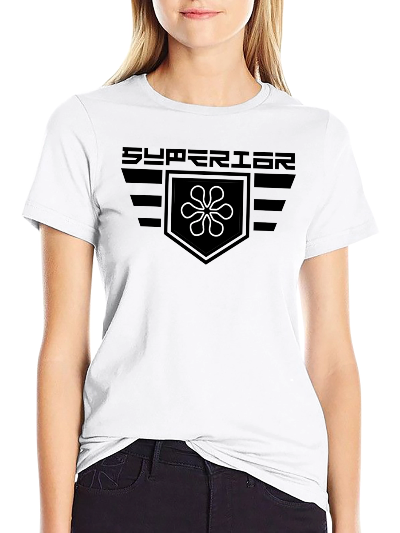 Superior Graphic Tee - Black Cotton Blend