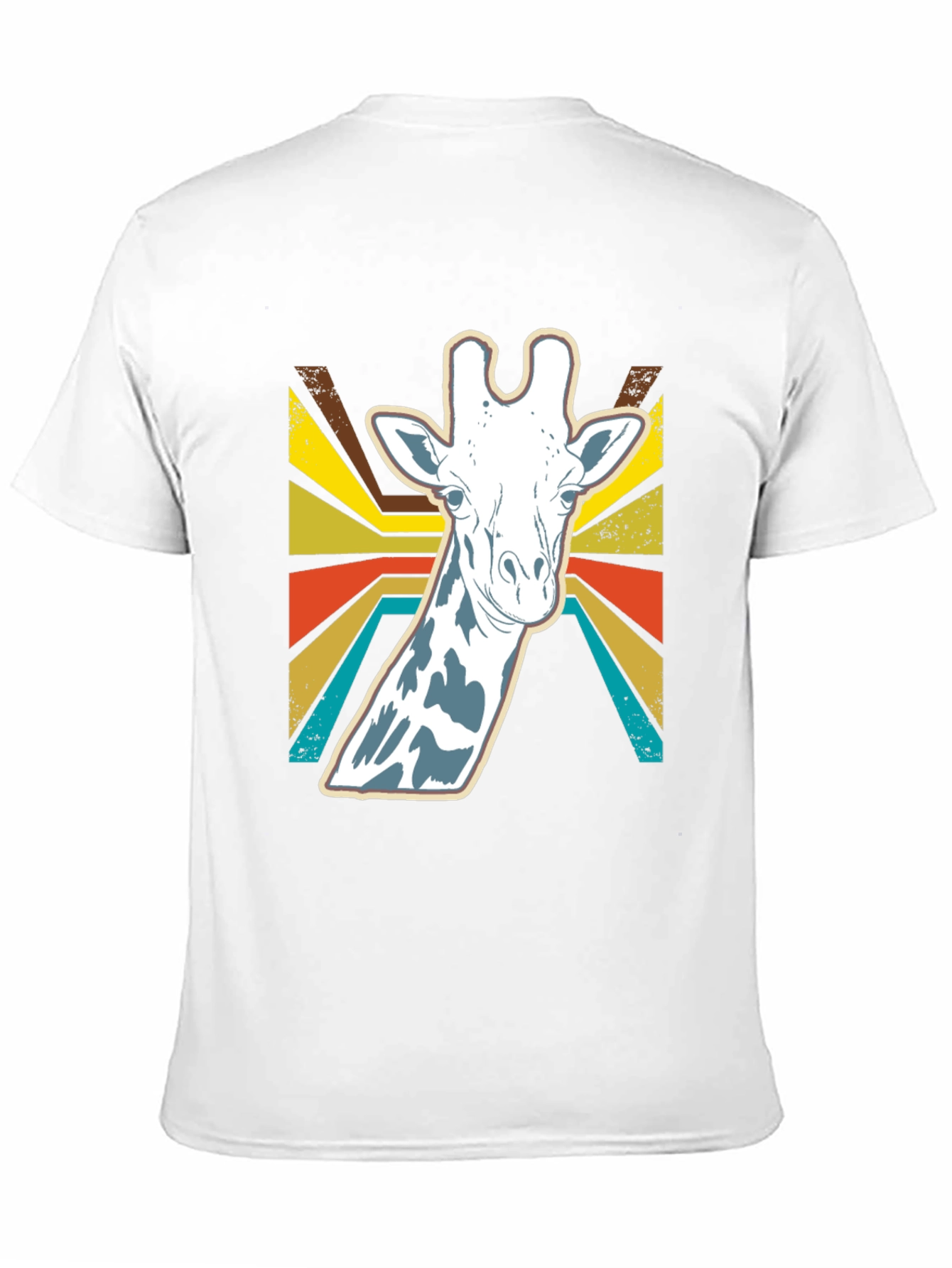 Retro Giraffe Graphic Tee - Stylish Animal Print Shirt