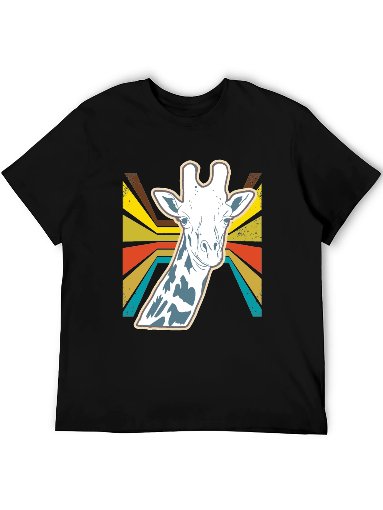 Retro Giraffe Graphic Tee - Stylish Animal Print Shirt