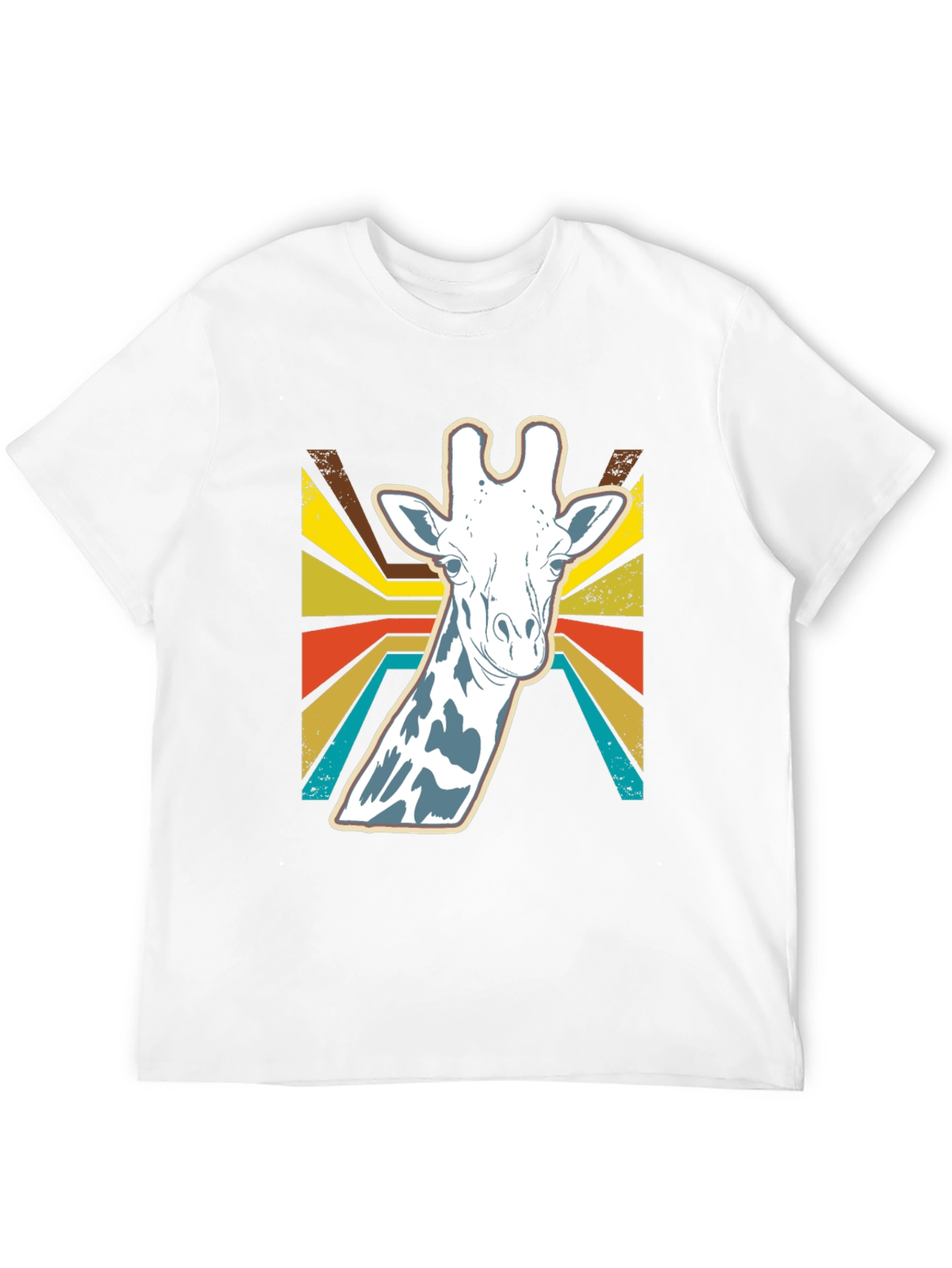 Retro Giraffe Graphic Tee - Stylish Animal Print Shirt