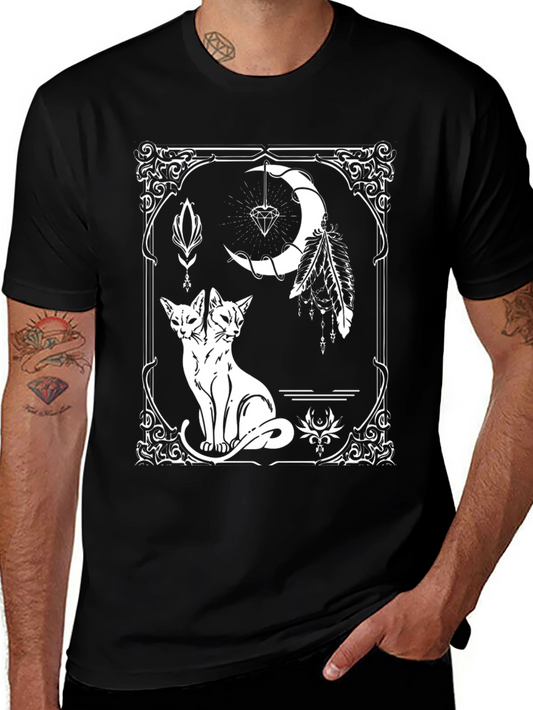 Mystic Two-Headed Cat Graphic Tee