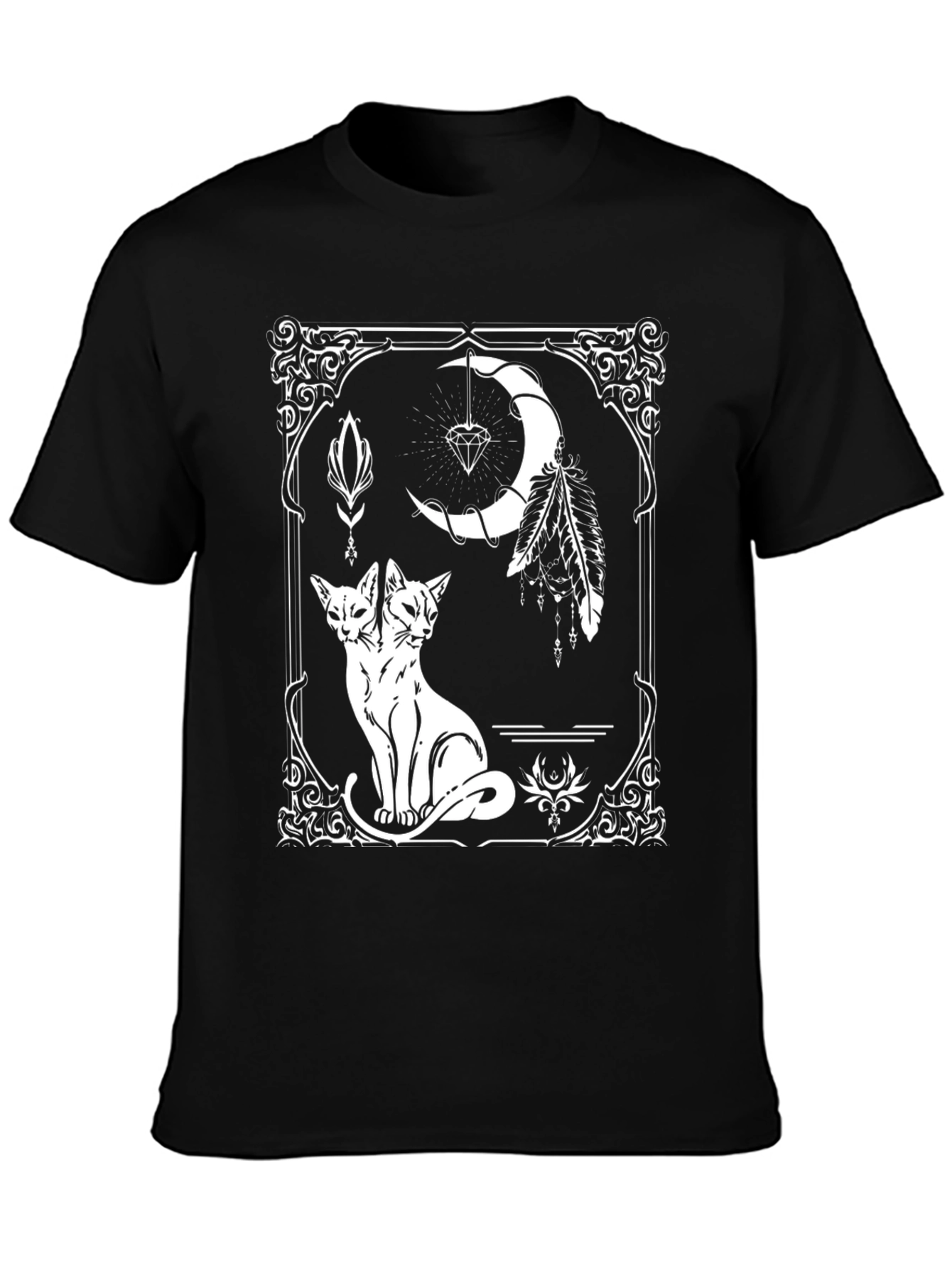 Mystic Two-Headed Cat Graphic Tee