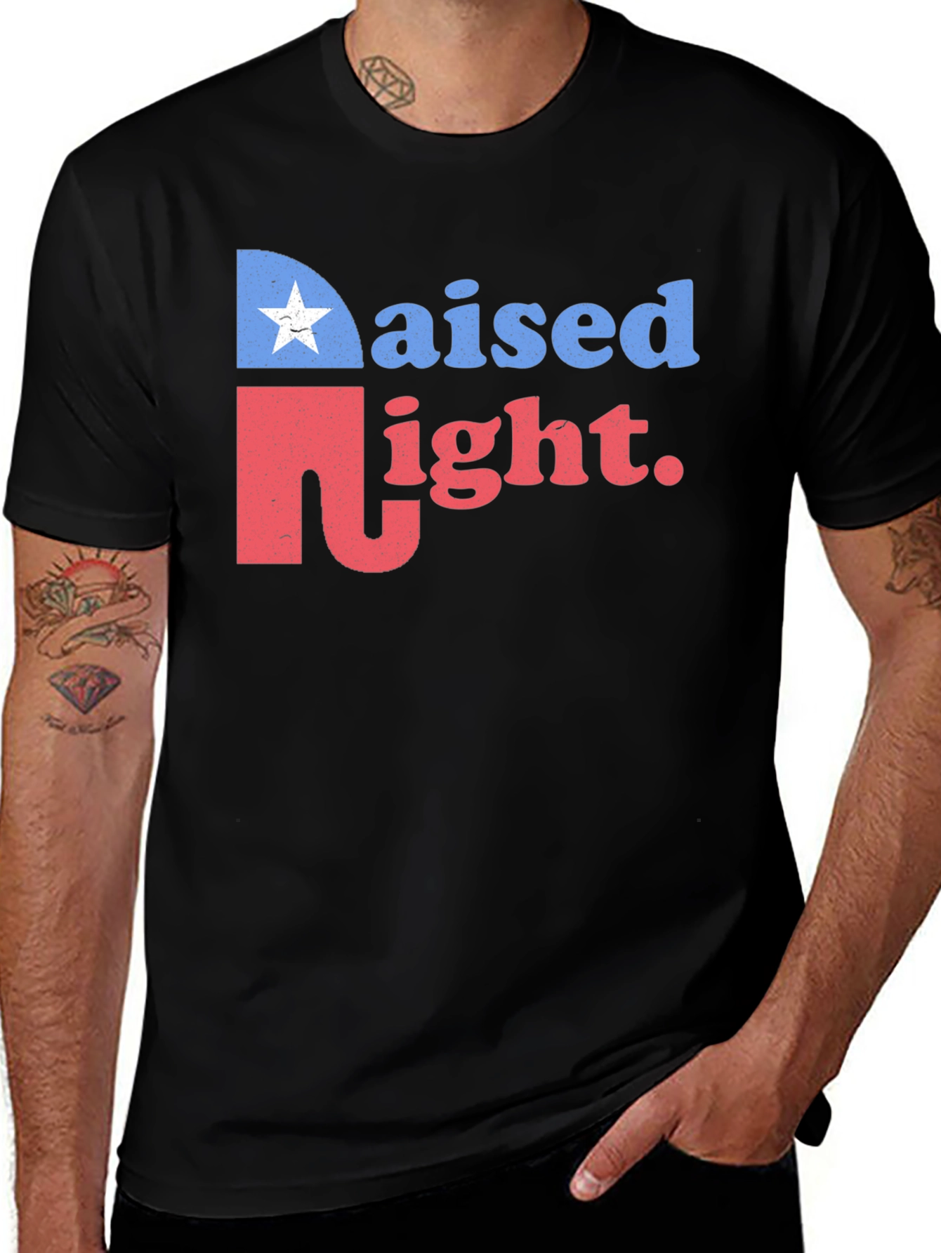 Raised Right Graphic Tee - Black