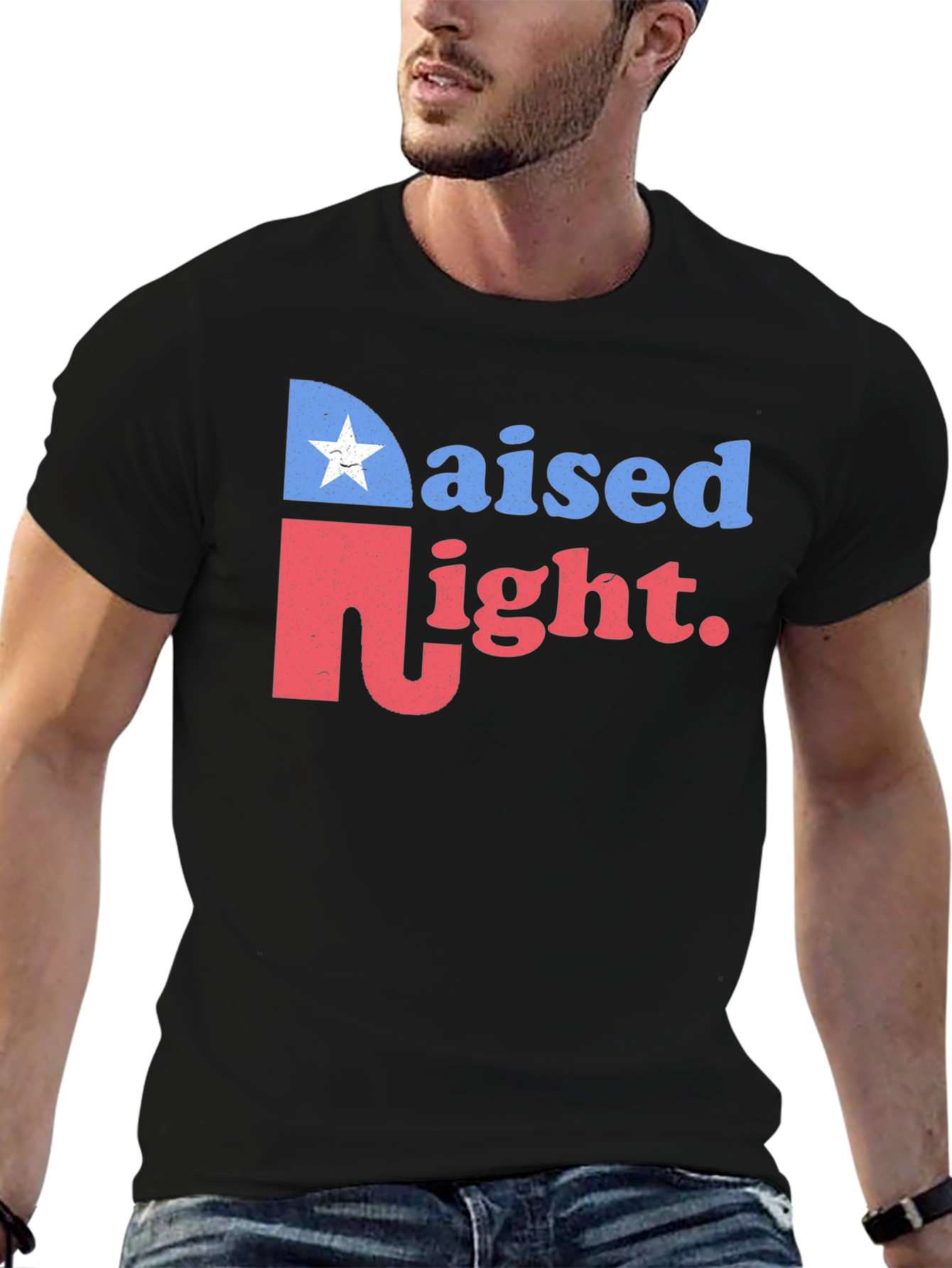 Raised Right Graphic Tee - Black
