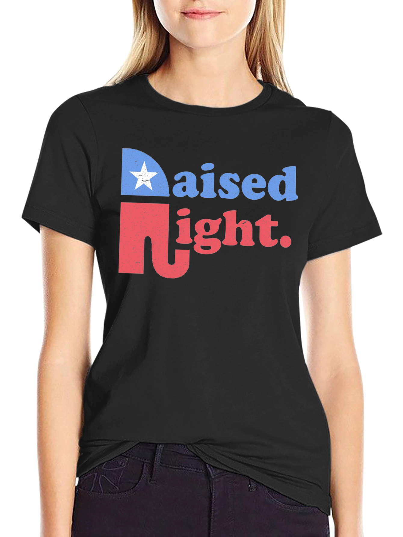 Raised Right Graphic Tee - Black