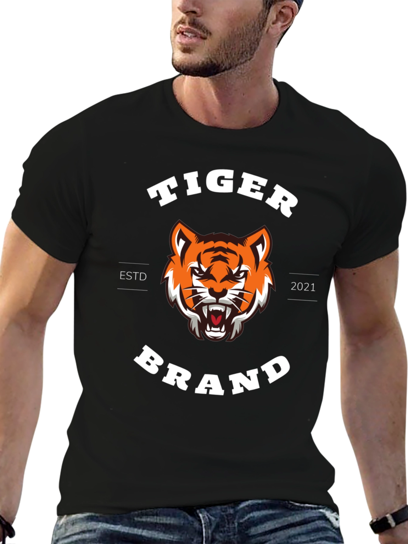 Tiger Brand Black T-Shirt