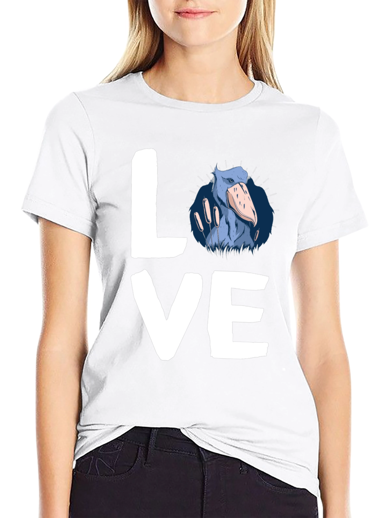 Shoebill Stork LOVE Graphic T-Shirt