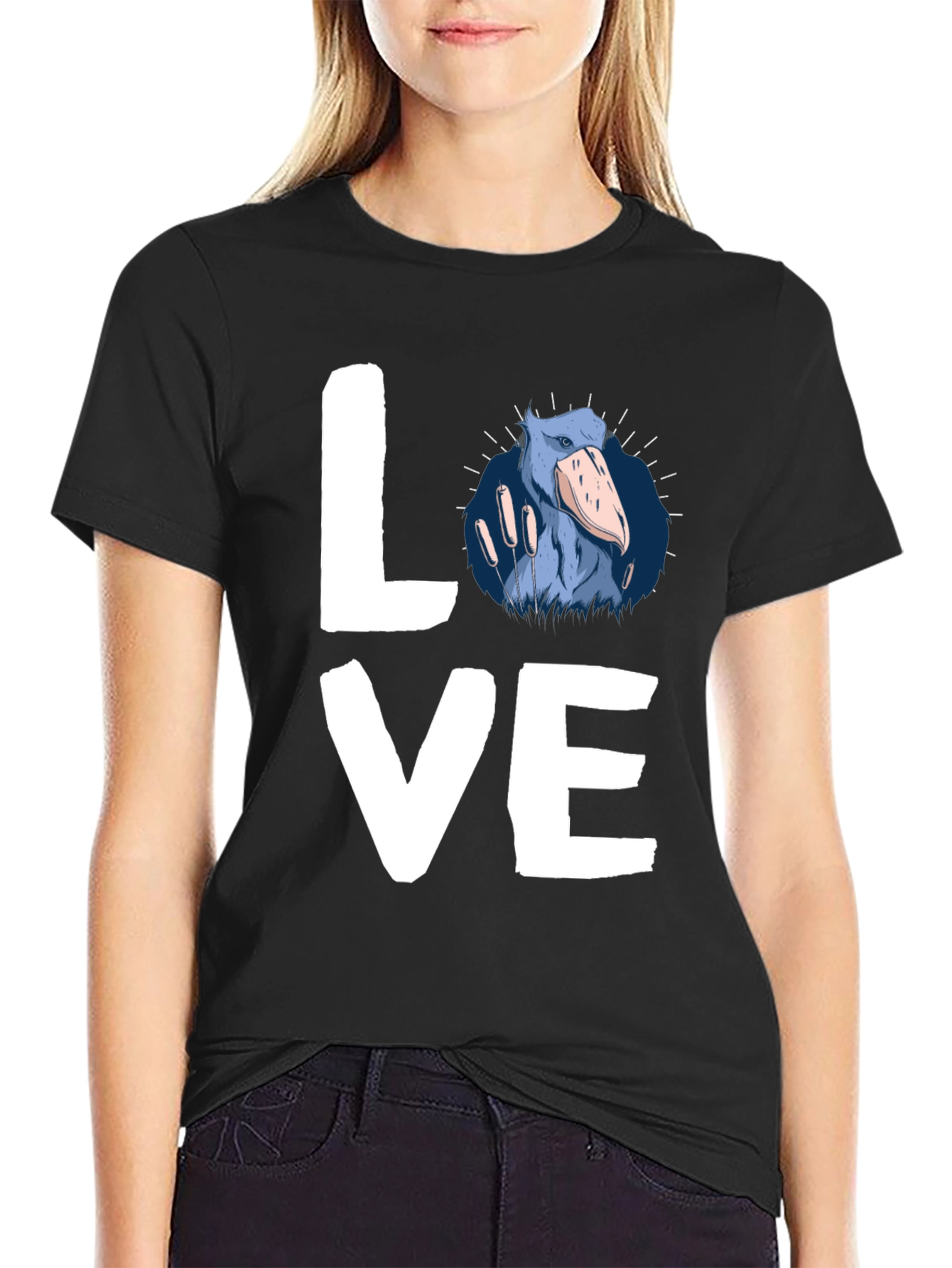 Shoebill Stork LOVE Graphic T-Shirt