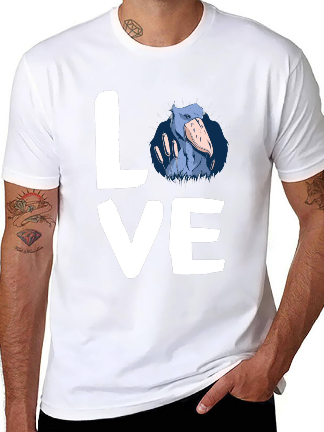 Shoebill Stork LOVE Graphic T-Shirt