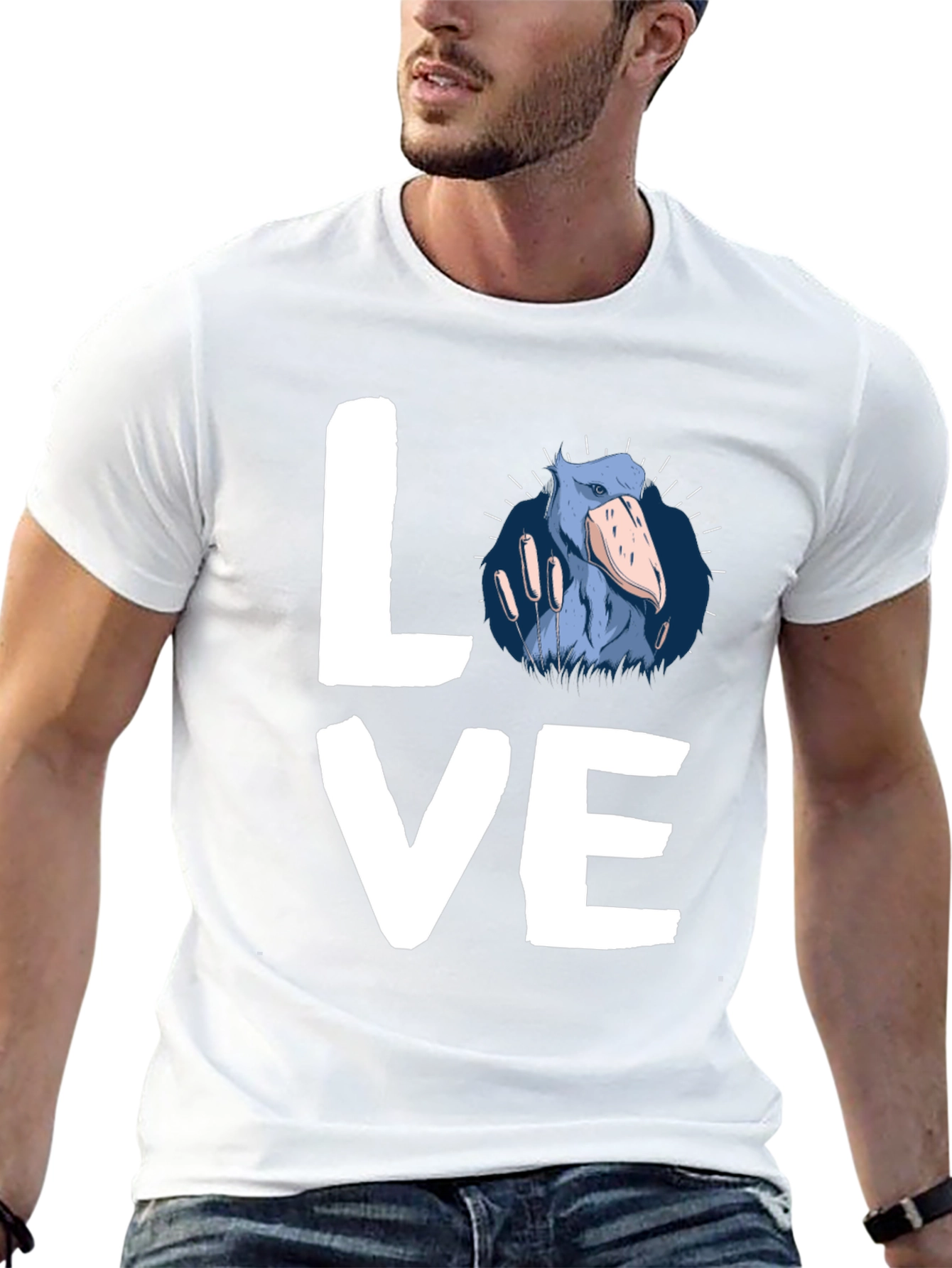 Shoebill Stork LOVE Graphic T-Shirt