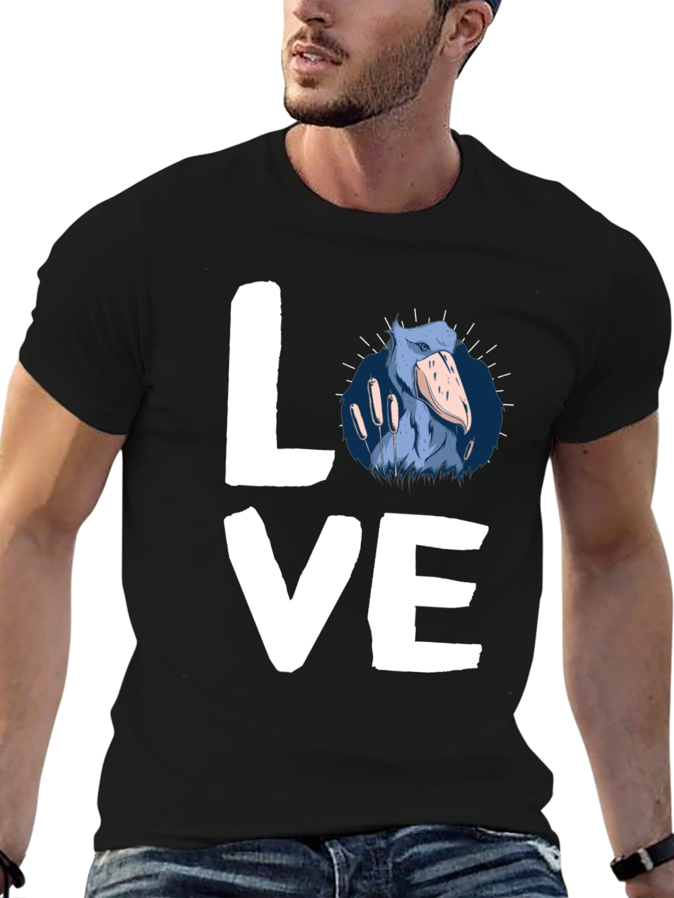 Shoebill Stork LOVE Graphic T-Shirt