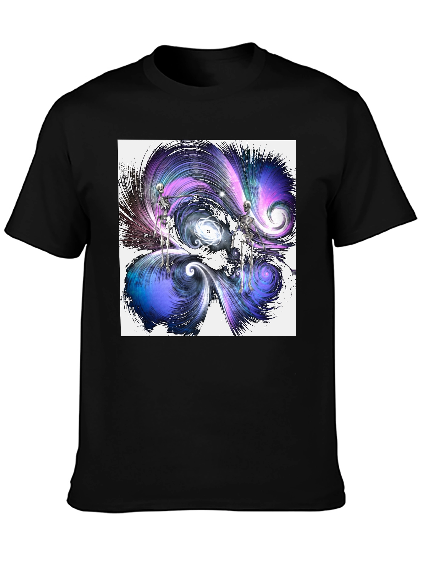 Cosmic Skeletons Graphic Tee - Black