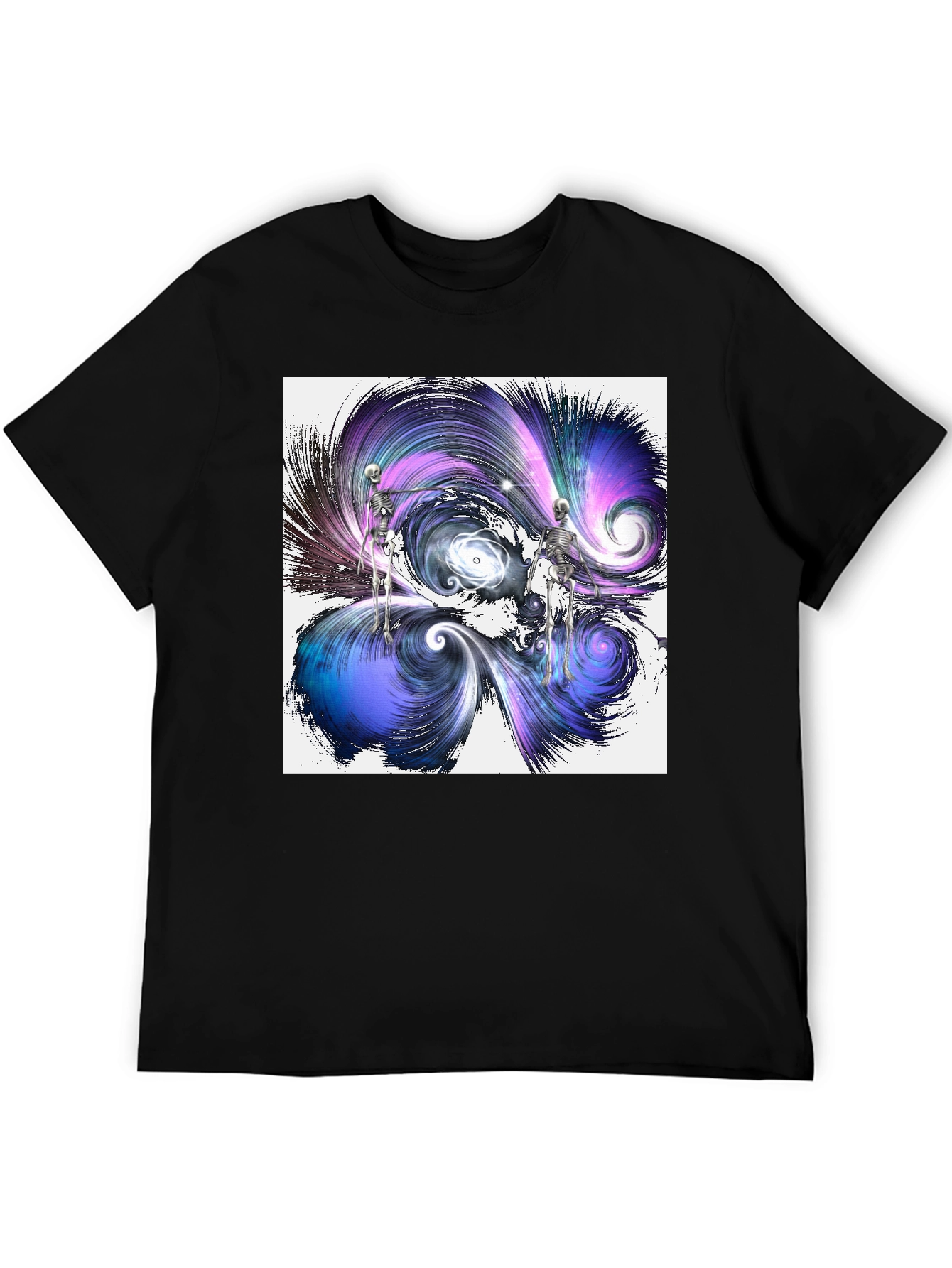 Cosmic Skeletons Graphic Tee - Black