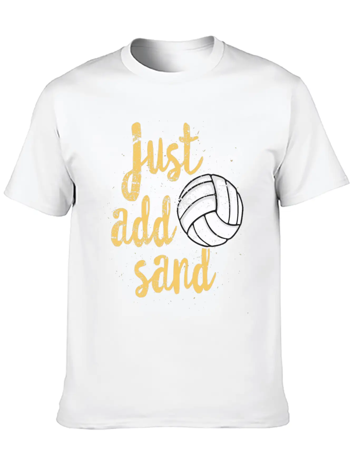 Just Add Sand Funny Volleyball T Shirt Unisex Casual T-Shirt – Clean Design For Daily Comfort