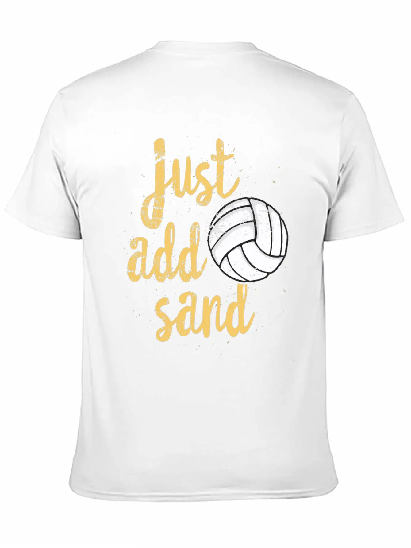 Just Add Sand Funny Volleyball T Shirt Unisex Casual T-Shirt – Clean Design For Daily Comfort