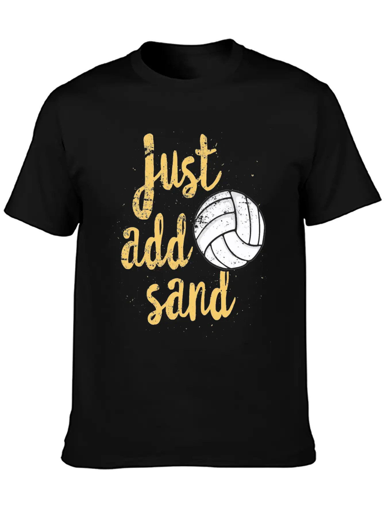 Just Add Sand Funny Volleyball T Shirt Unisex Casual T-Shirt – Clean Design For Daily Comfort