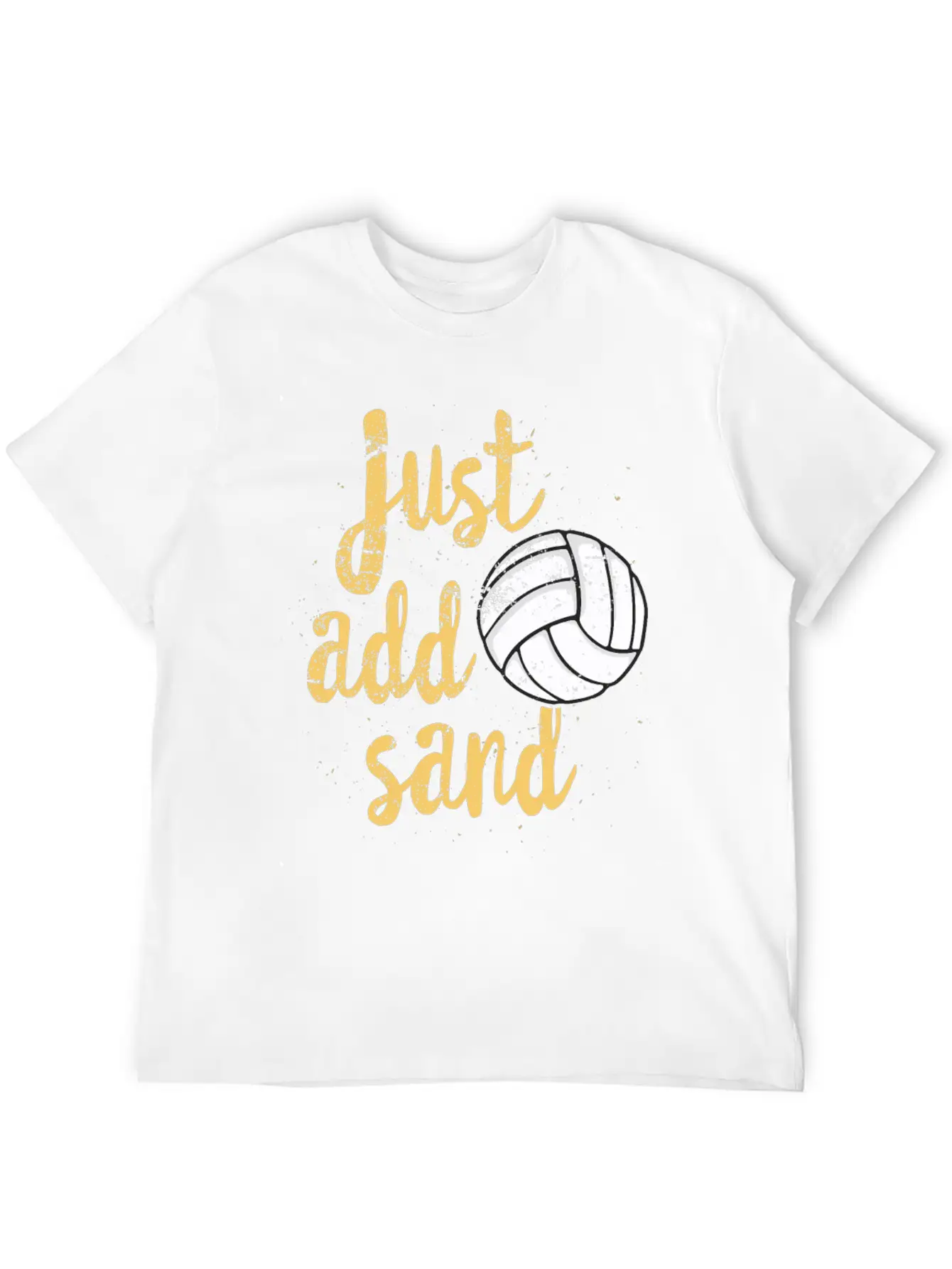 Just Add Sand Funny Volleyball T Shirt Unisex Casual T-Shirt – Clean Design For Daily Comfort