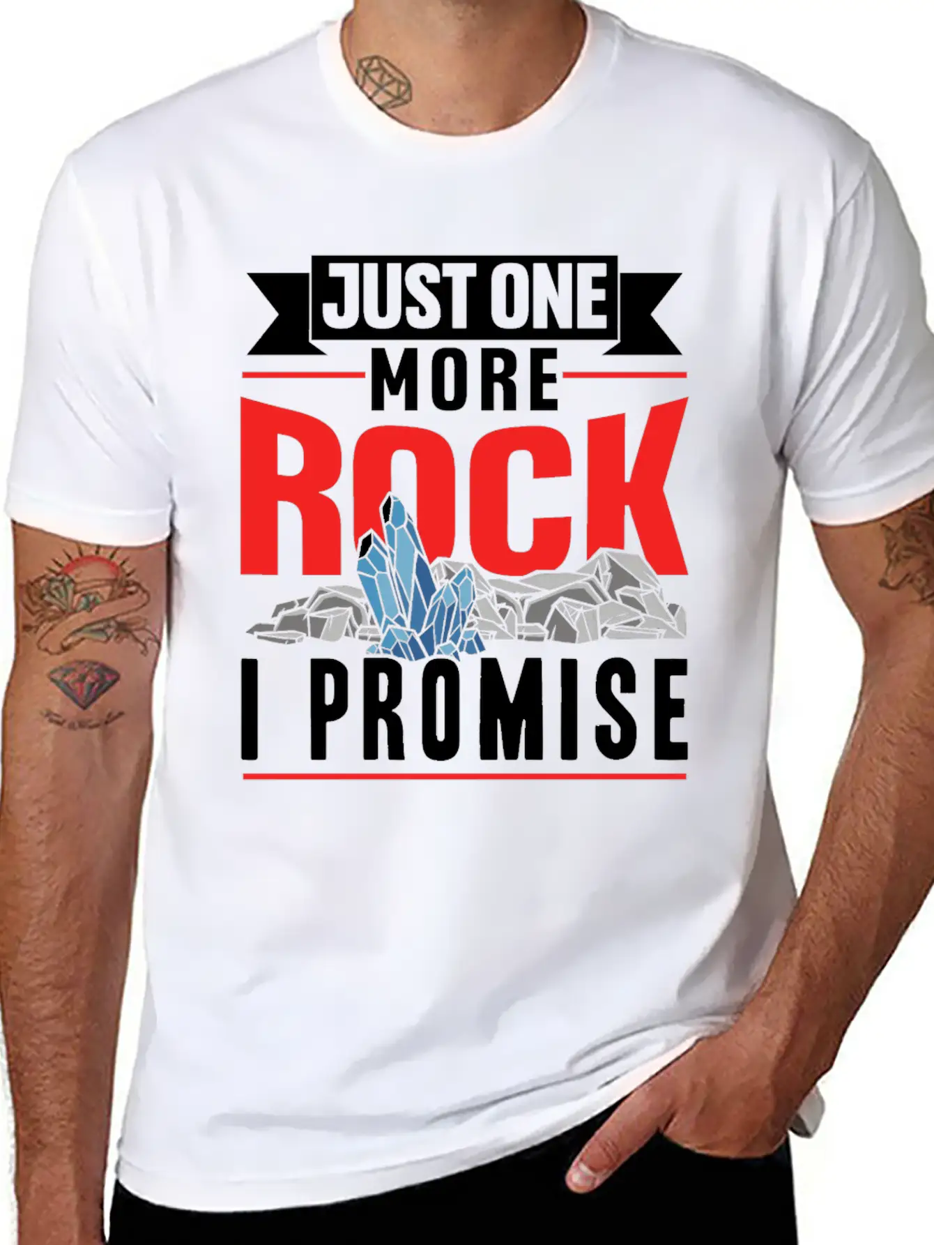 Just One More Rock I Promise Geologist Job Geology Unisex Casual T-Shirt – Clean Design For Daily Comfort