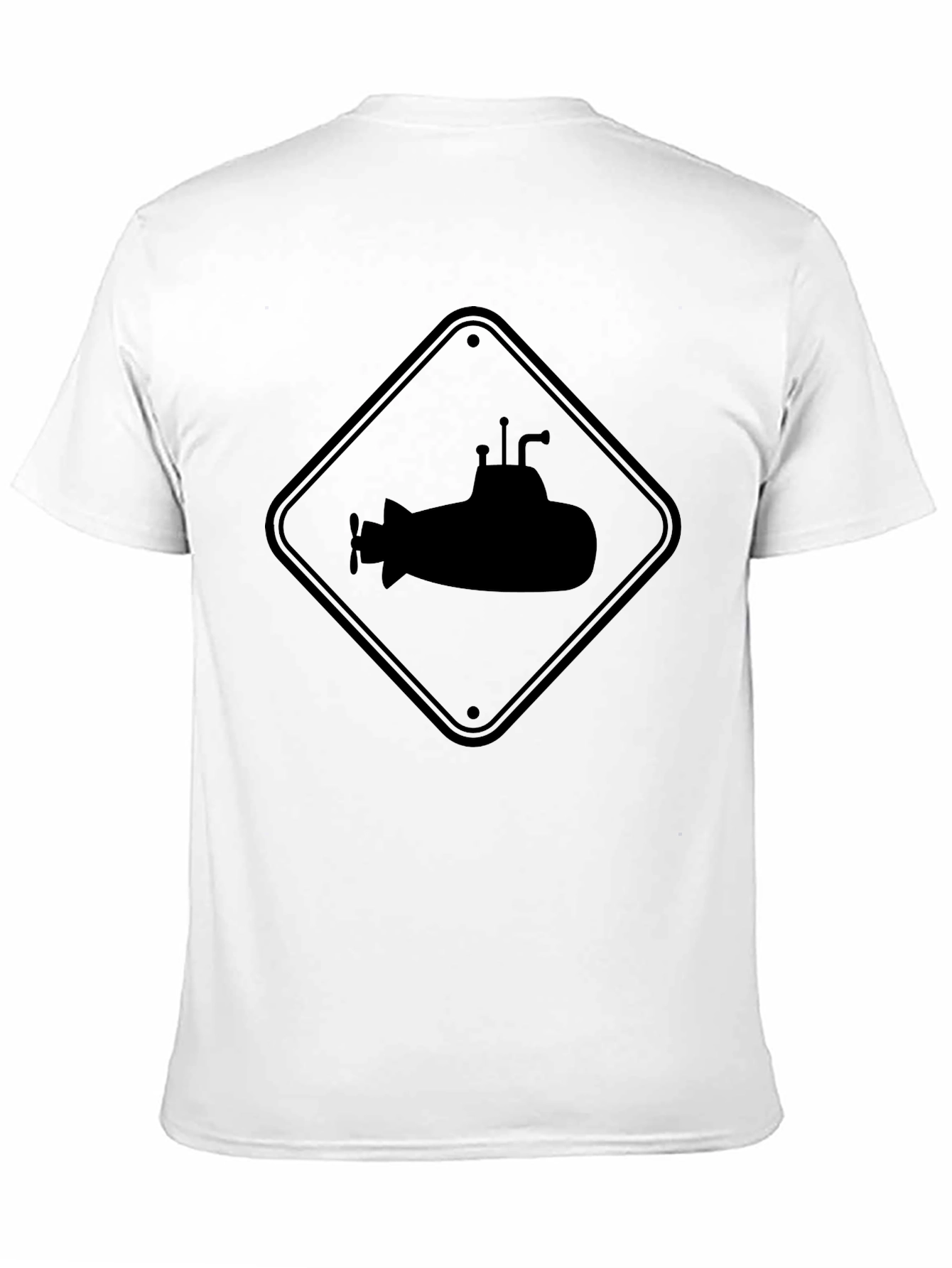 Submarine Crossing Sign Black T-Shirt