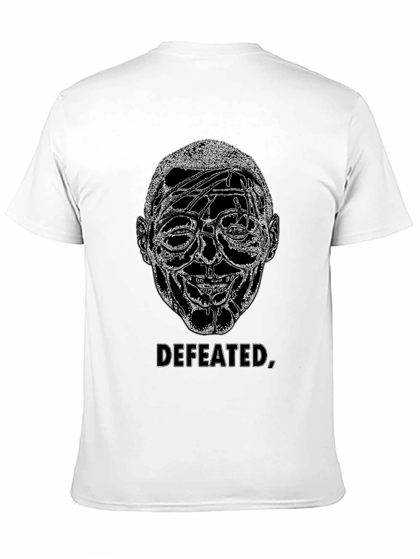 Defeated Graphic Print Black T-Shirt