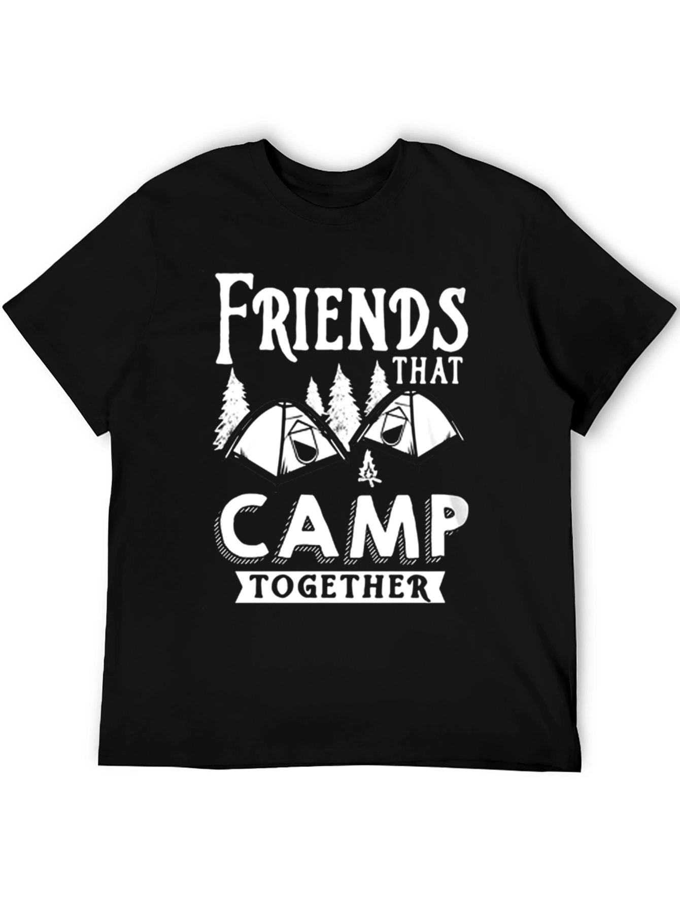 Friends That Camp Together Black T-Shirt